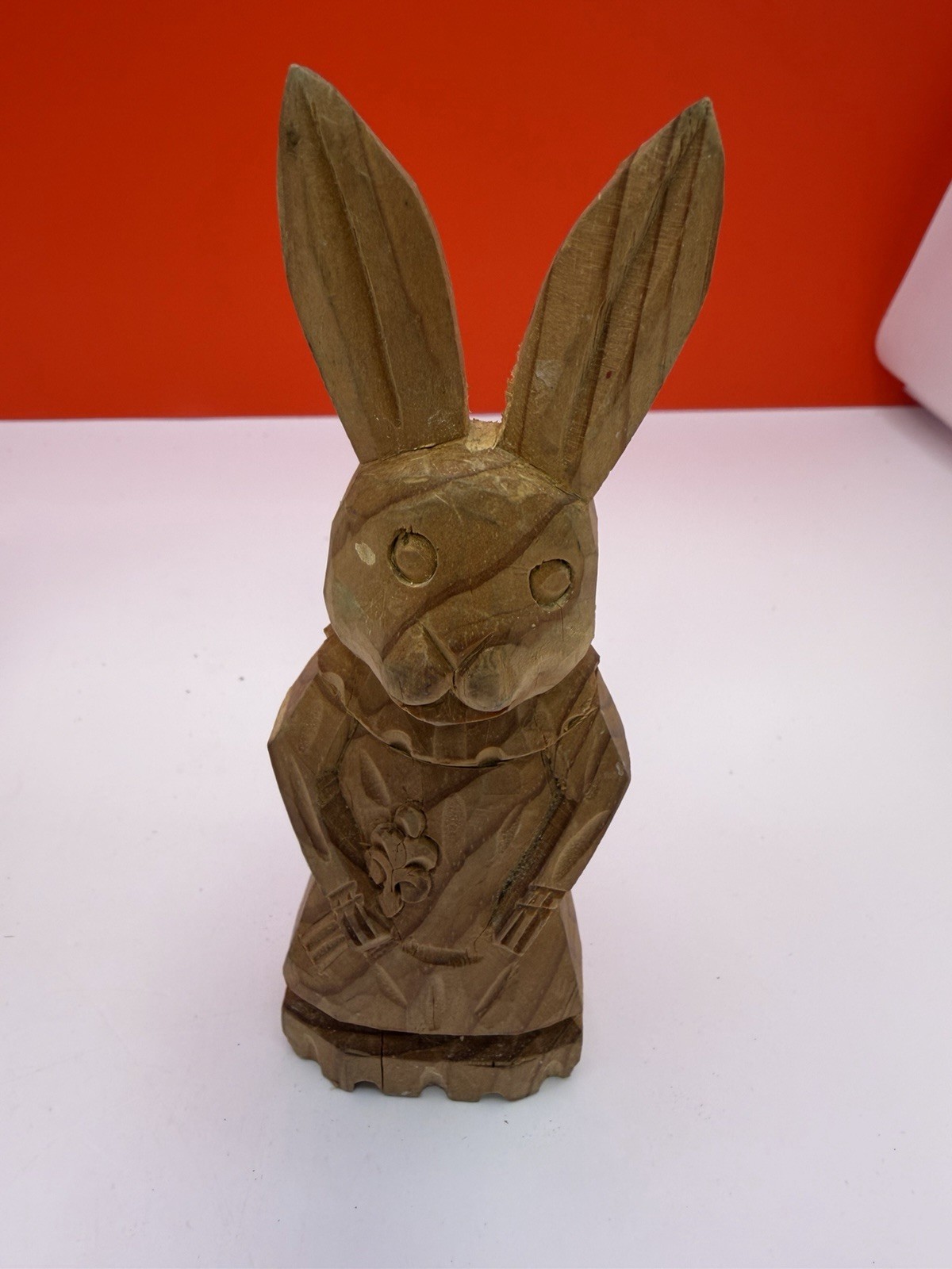 Hand Carved Rabbits Both Uniquely Different. Great Condition. See Photos
