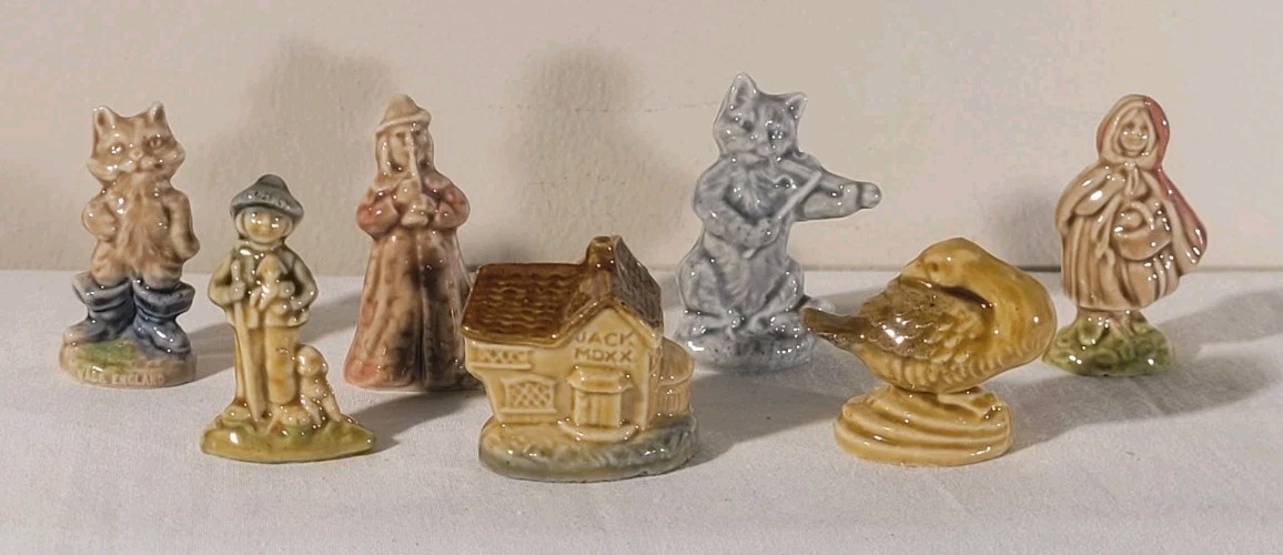 Vintage WADE Whimsies Lot Of 7 Nursery Rhyme Collection 1971-1979 RARE