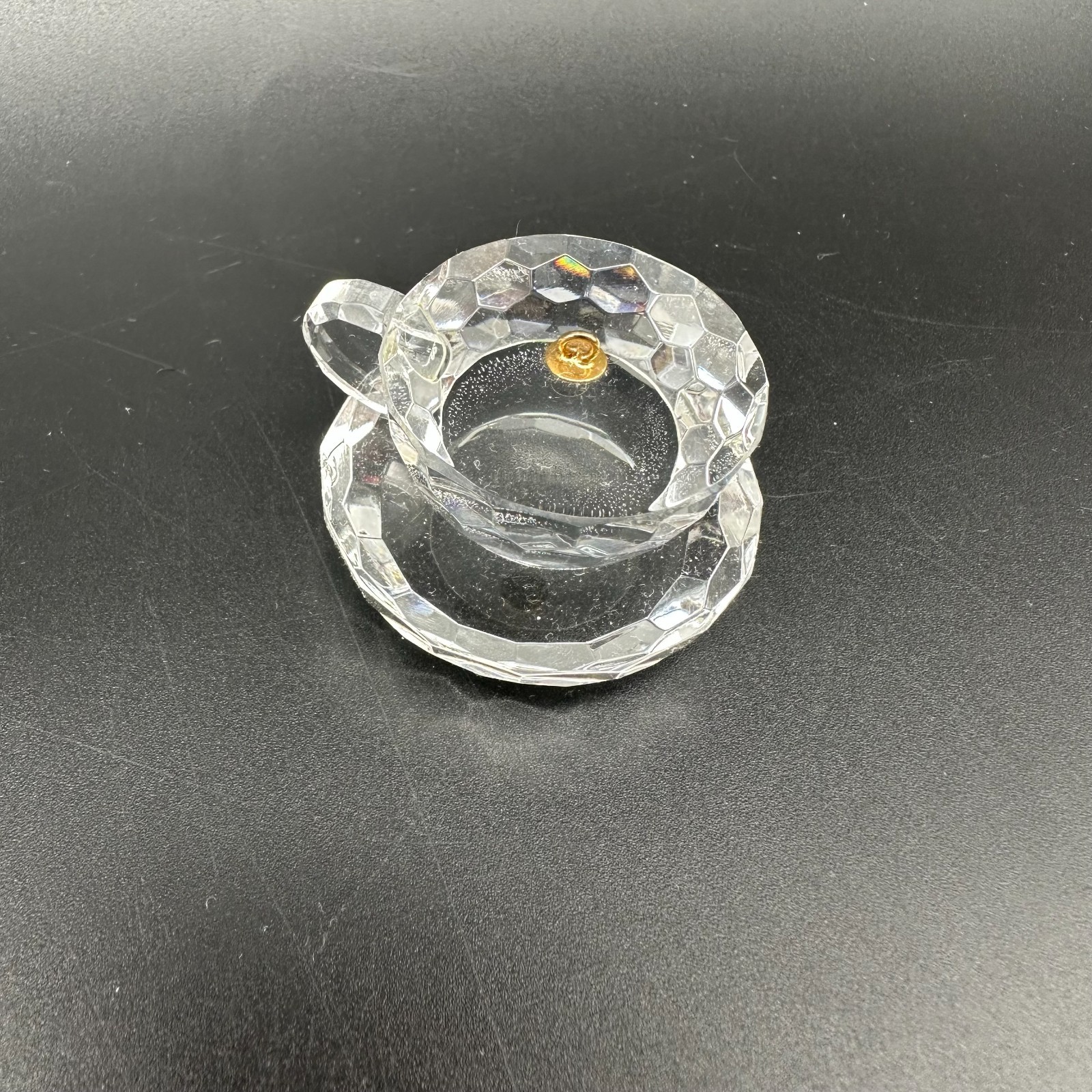SWAROVSKI CRYSTAL TEACUP FIGURINE 3/4″ CRYSTAL TEACUP