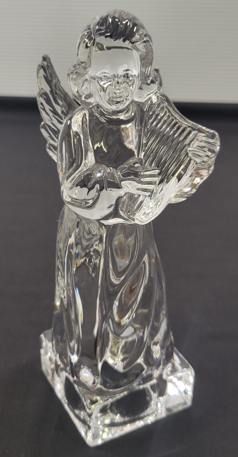 R) Mikasa Angelic Harp Figurine Angel Herald Collection Lead Crystal Germany