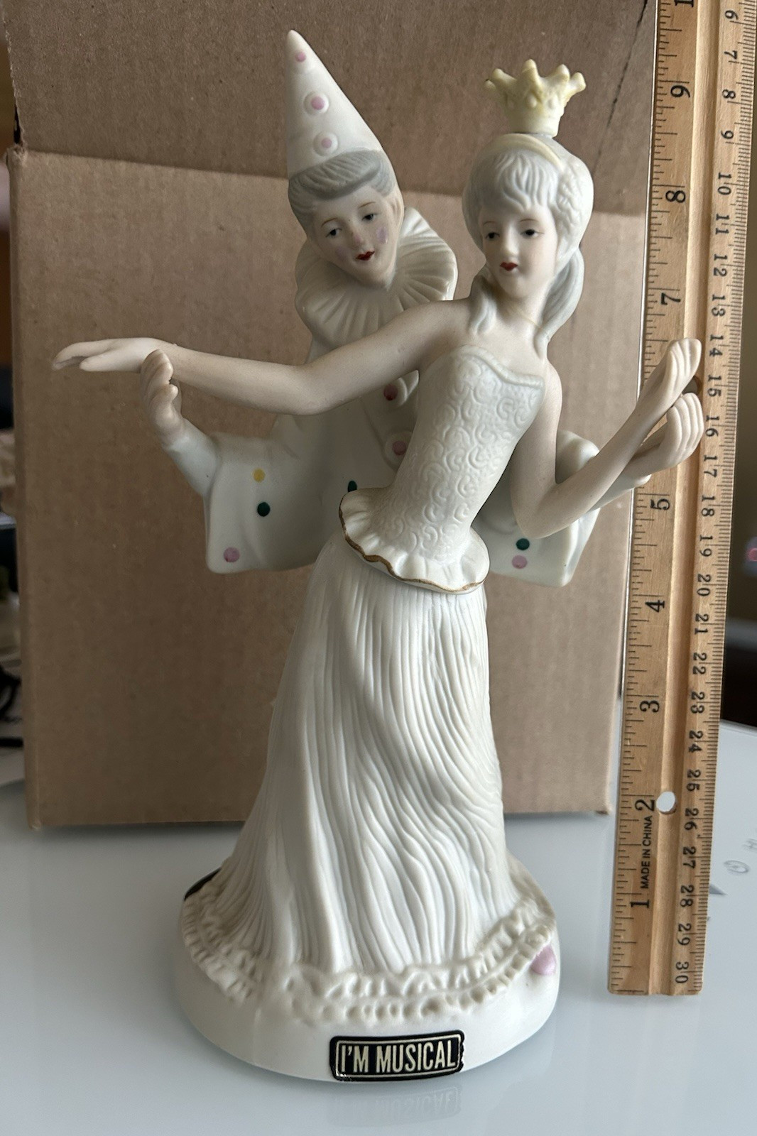 Royal Duncan Dancing Clown with Princess Music Box Figurine