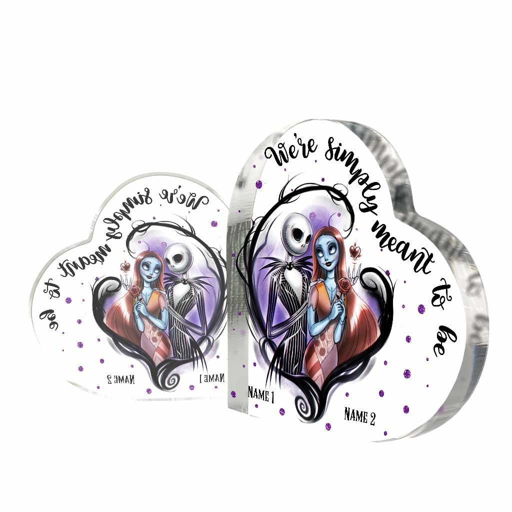 Personalized Jack Sally Nightmares Couple Acrylic Plaque Wooden Block Decor Gift