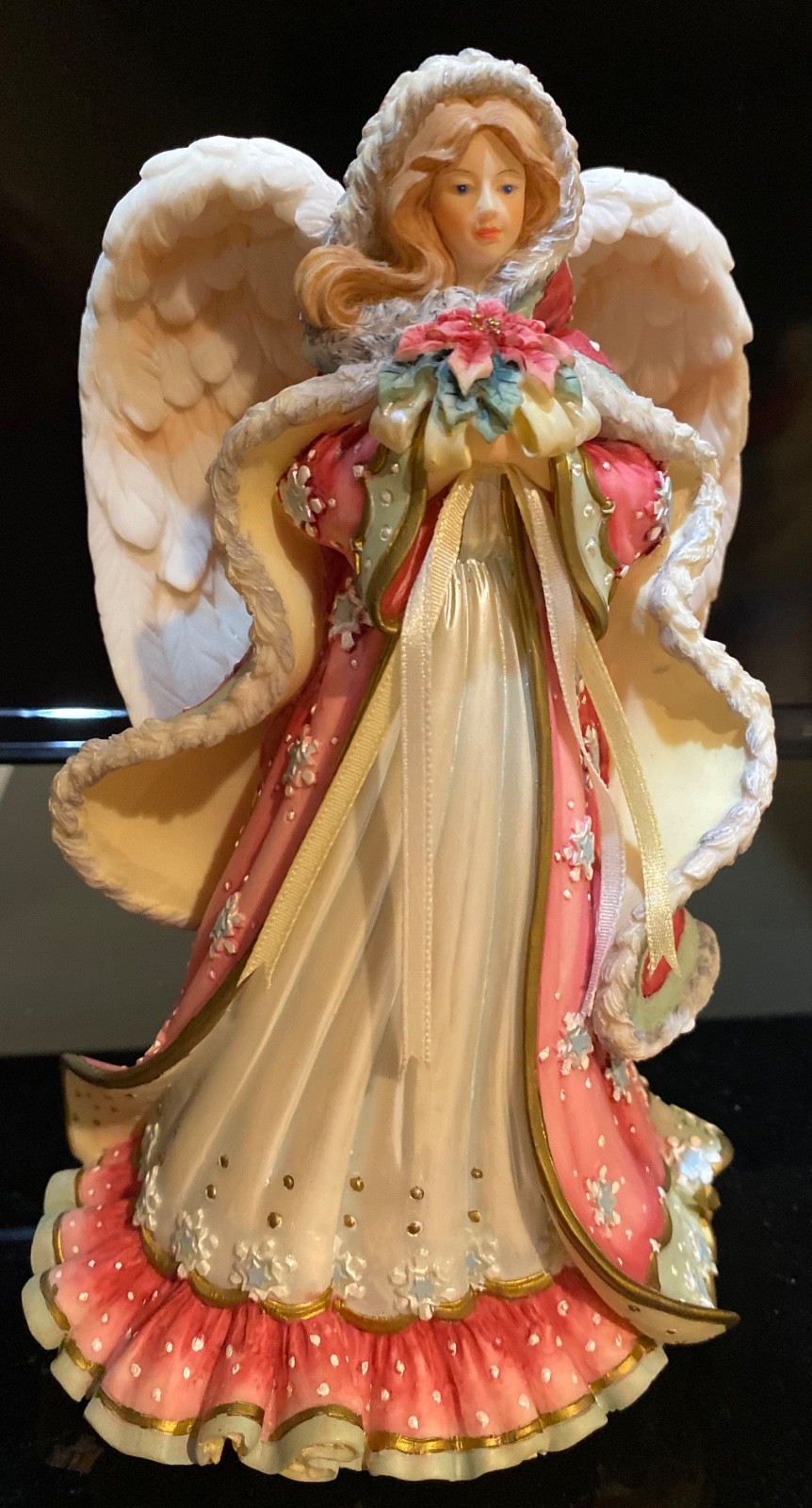 Vintage Snow Angel by San Francisco Music Box Company Pink Robe Ellen Kamysz