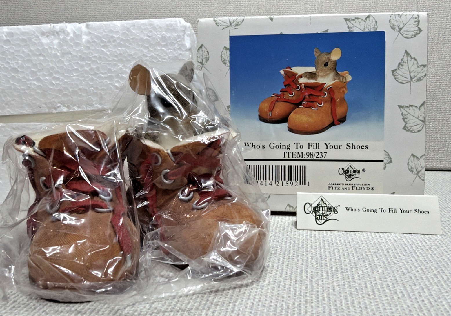 Fitz & Floyd Charming Tails “Who’s Going To Fill Your Shoes” – Item 98/237