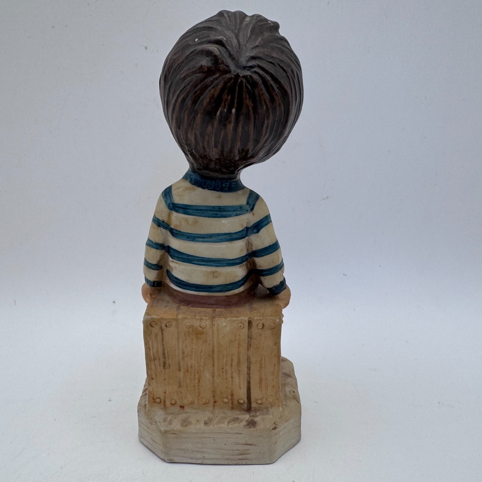 Vintage 1971 Moppets Boy Sitting Resin Figurine-Fran Mar
