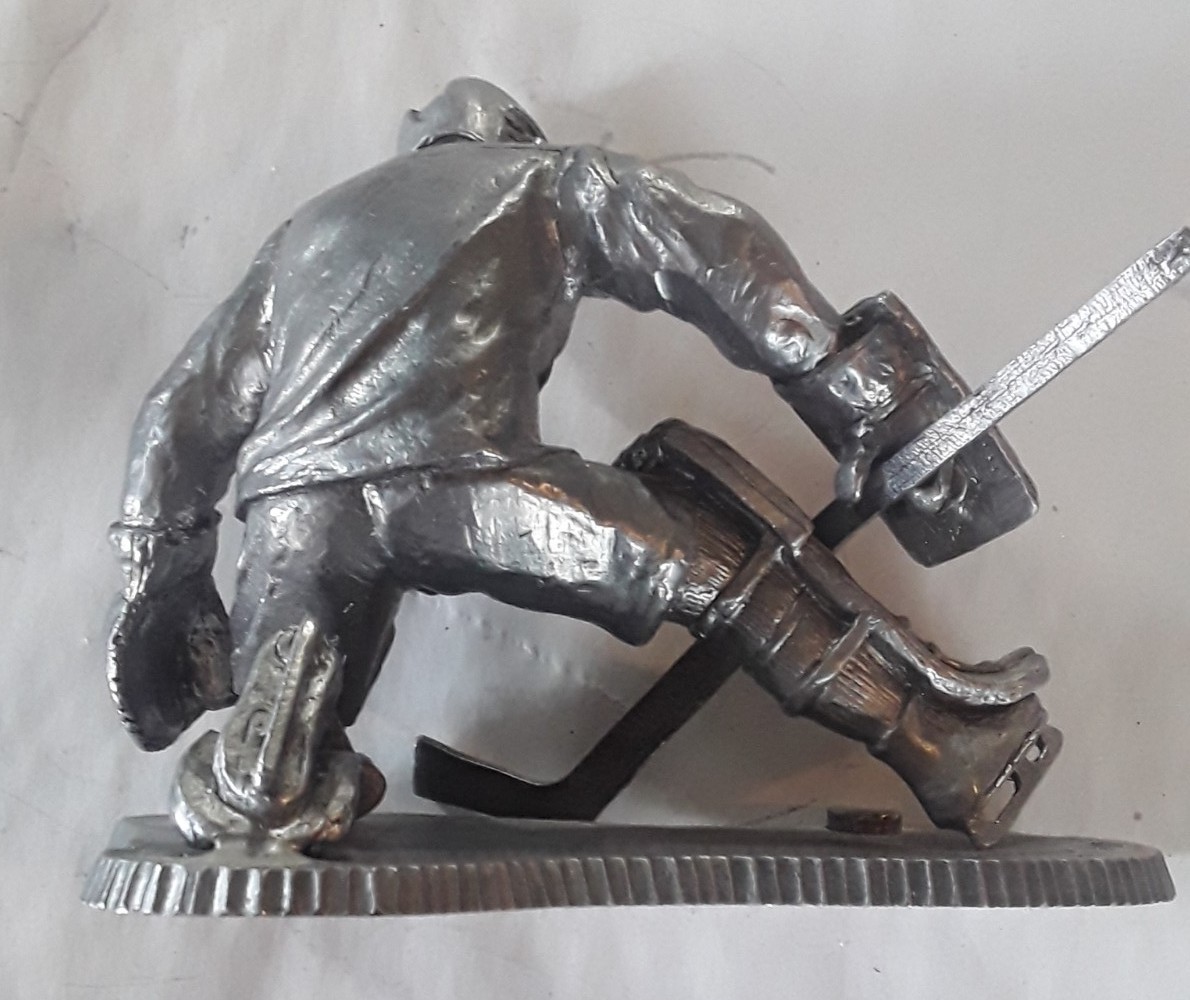 Michael Ricker – SIGNED Olympic Hockey Goalie Sculpture – Pewter – Team USA #70