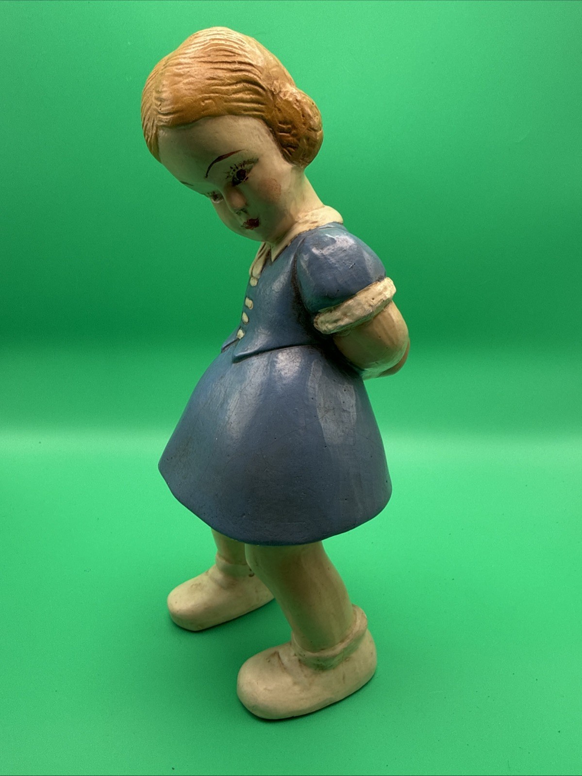 Vintage Coventry Ware German Girl Chalkware 8.5 Inches Figurine