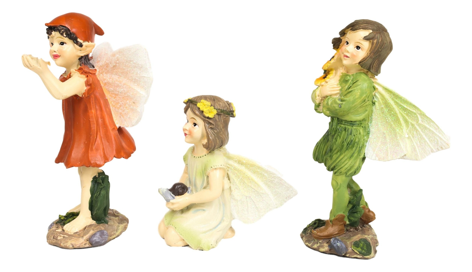 Mini Fairy Garden Fairies Set of 3 Mini Garden of Enchantment Figurine
