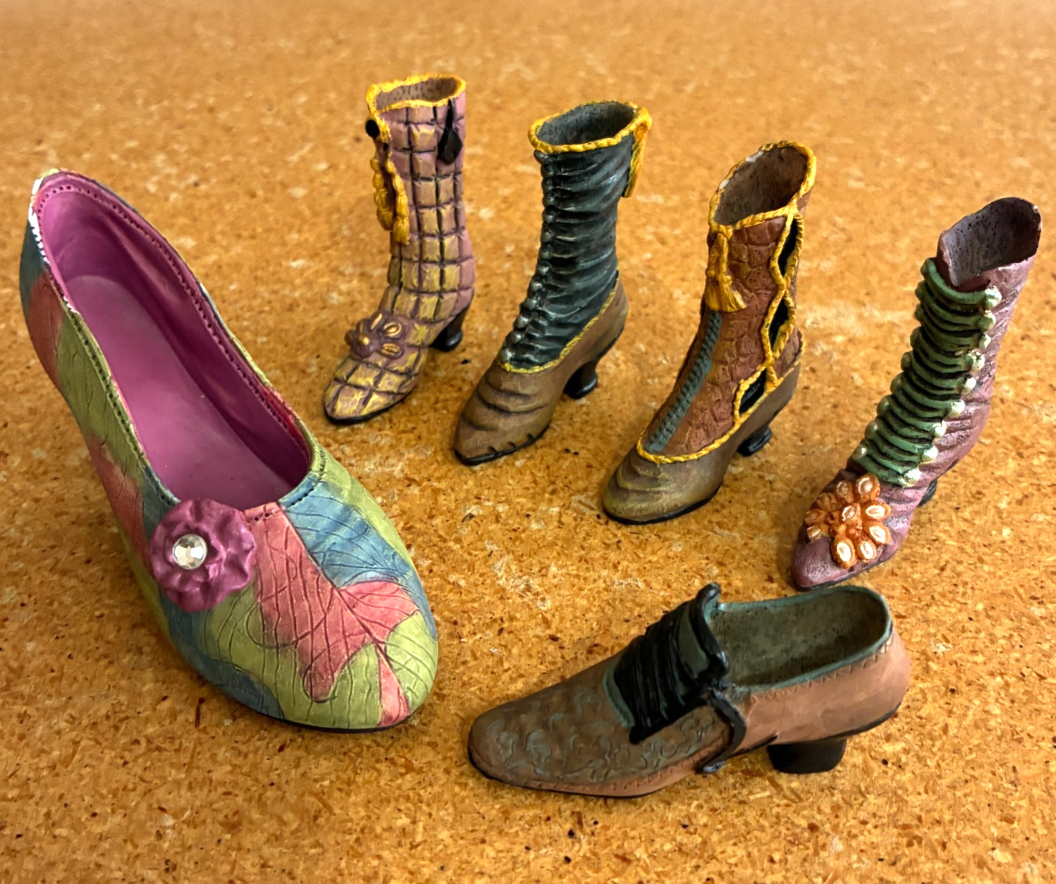 Lot of 6 Just The Right Shoe by Raine & Other Boots & Shoes