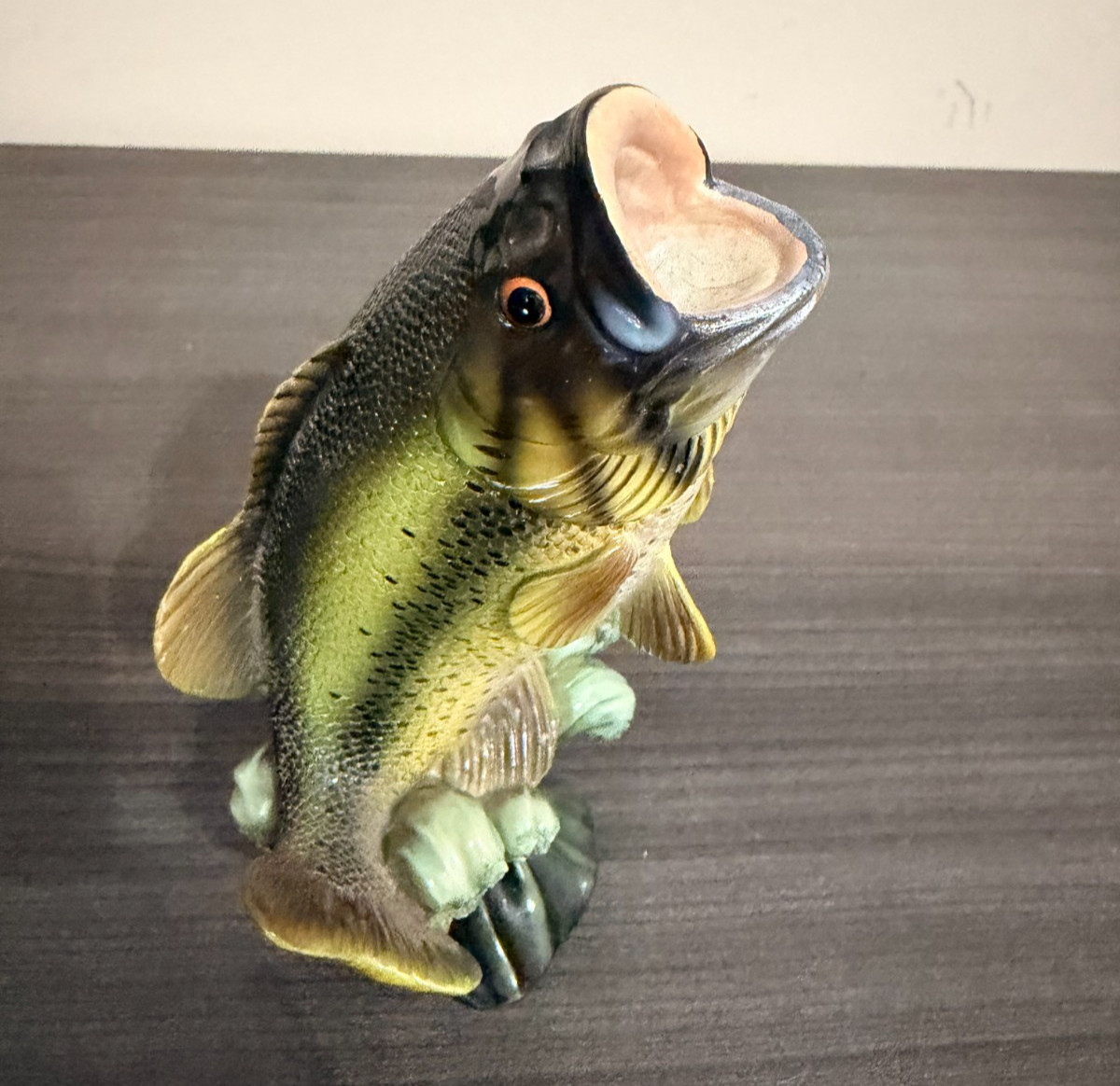 LifeSymbols Bass Fish Figurine Hand Painted Batesville Casket Fishing Decor