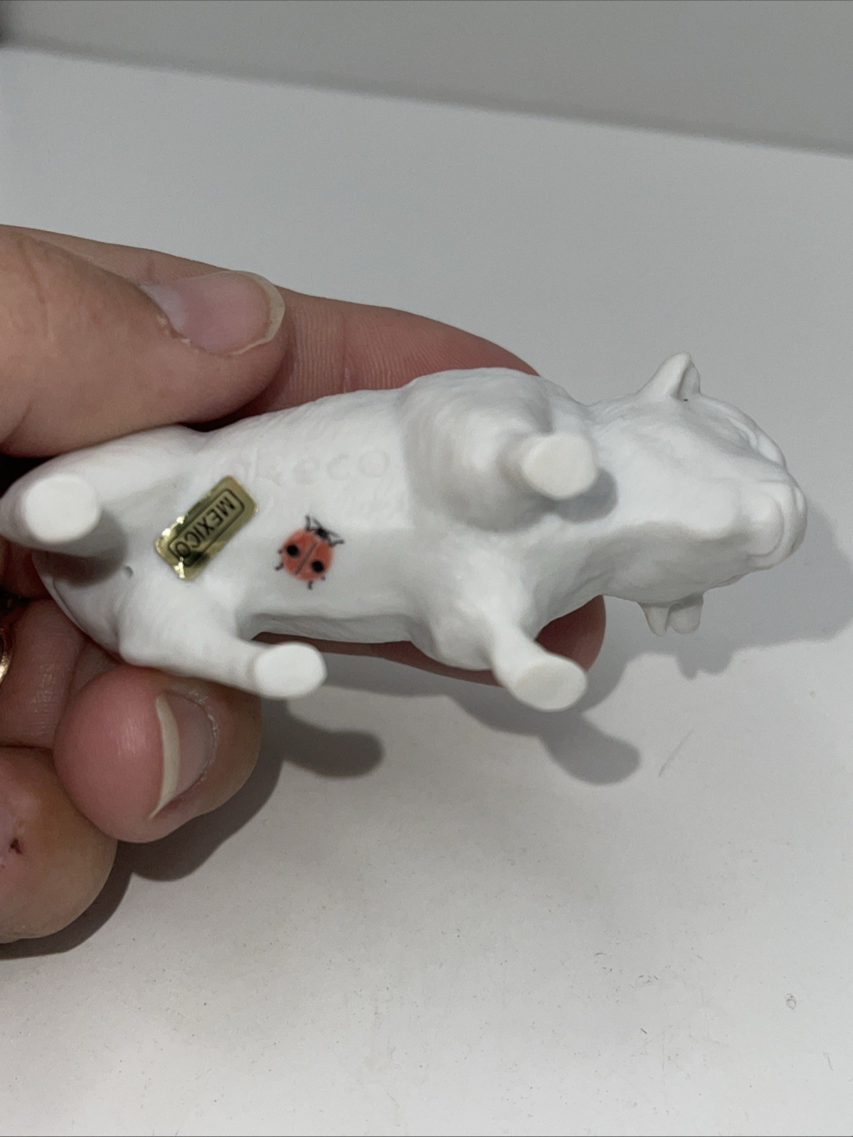 Reco Ceramic Bull Figure Not Painted 3.25” X 2” Mexico