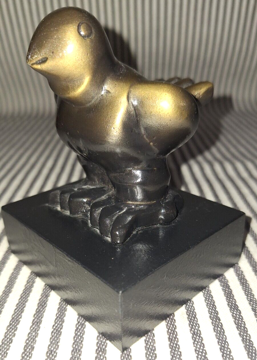 FERNANDO BOTERO STYLE MODERN PIGEON BIRD ART SCULPTURE STATUE FIGURINE ON BASE