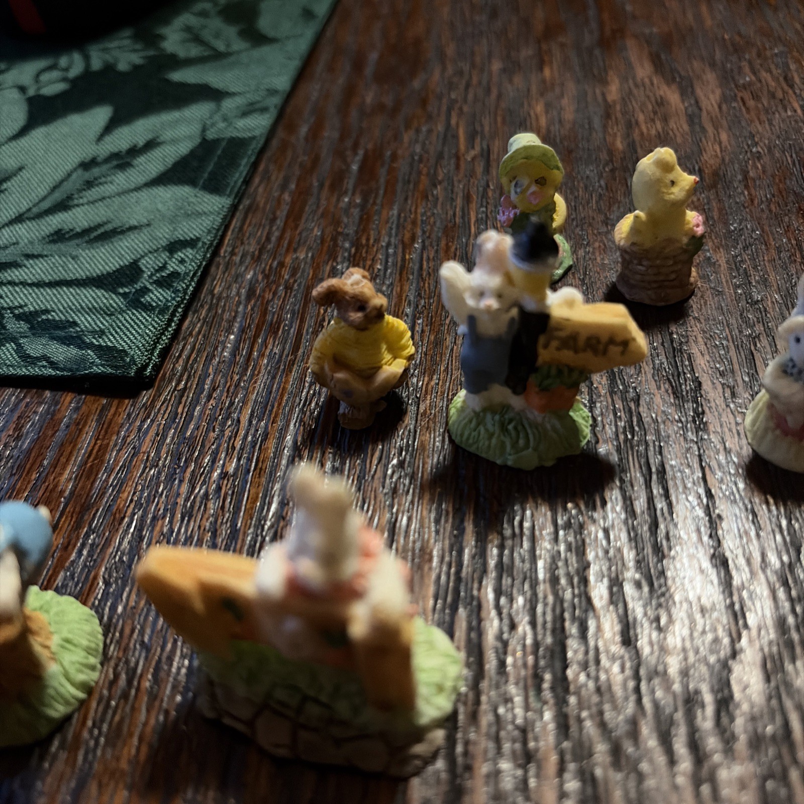 Adorable Lot of 28 Assorted Spring Easter Bunny Ornament Mini Figurines Vintage