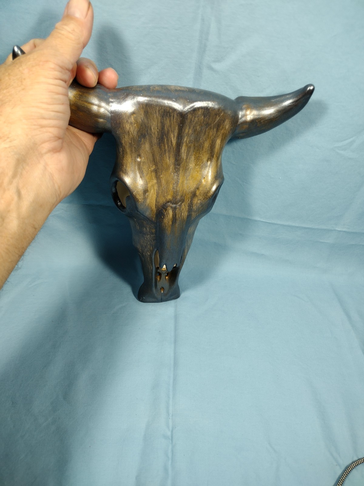It’s A Ceramic Animal Head, Possibly A Replica Of A Texas Longhorn , Possibly.