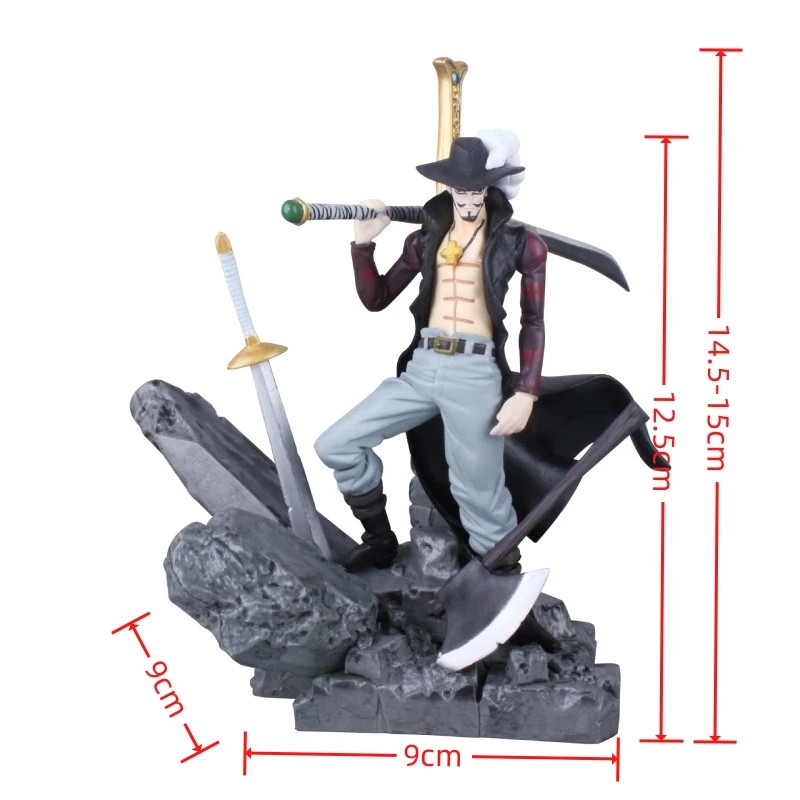 Dracule Mihawk Figure 14cm One Piece PVC Collectible Statue