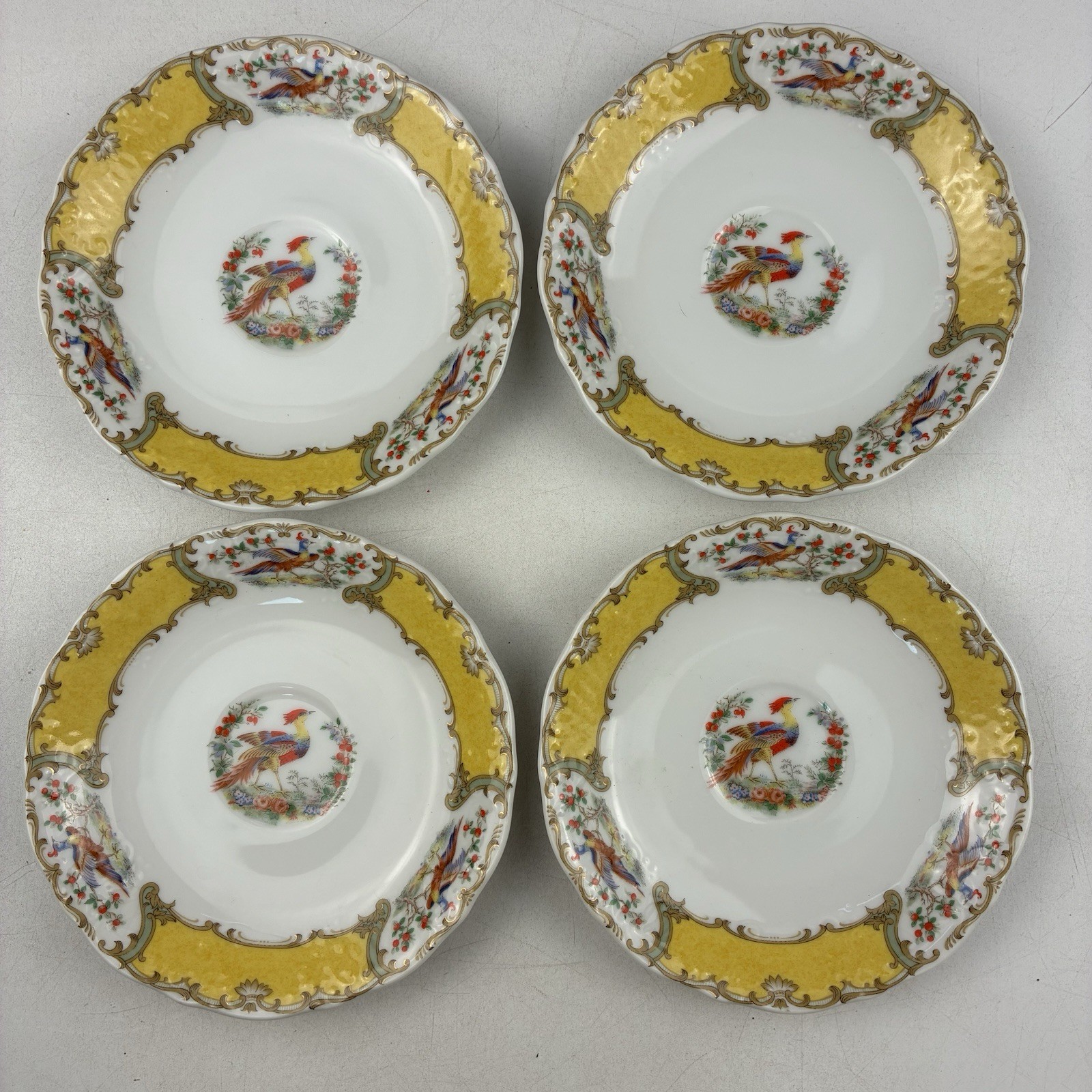 Late 20th Century Decorative Ceramic Cups & Saucers, Preservation Society 7 pcs