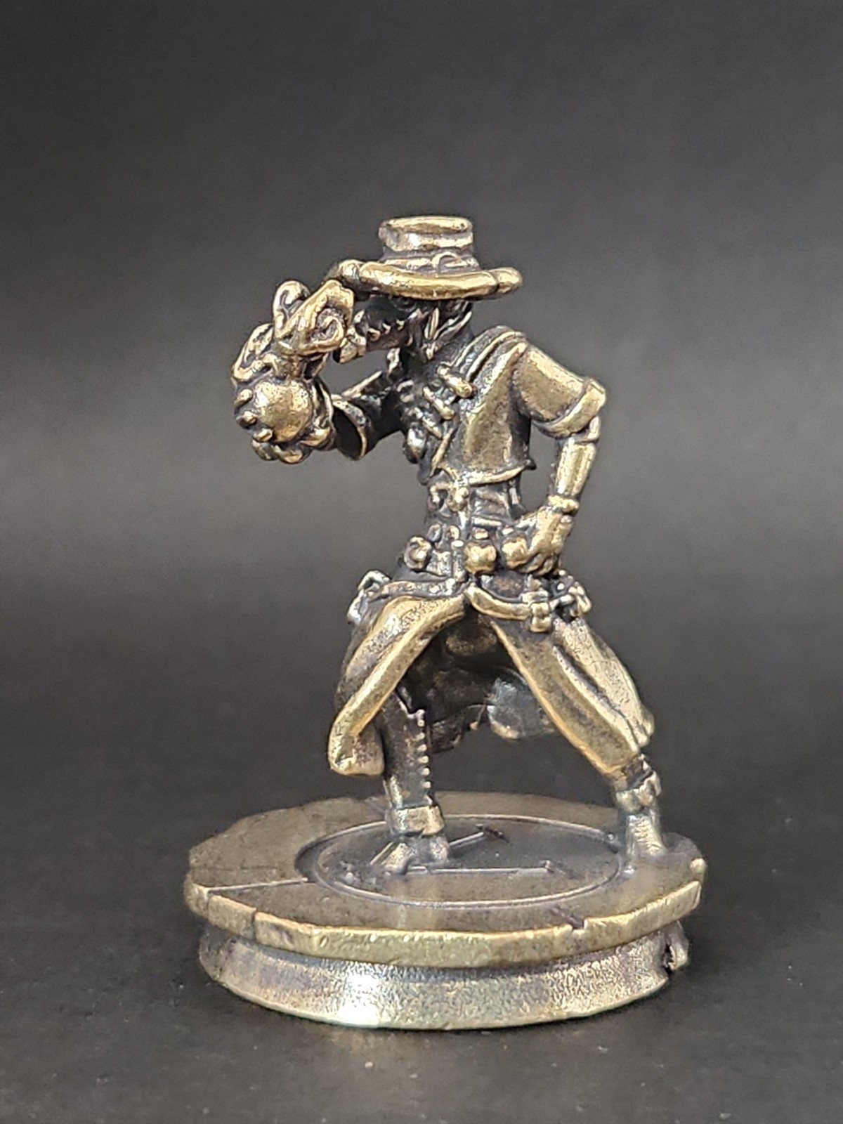 Solid Brass Plague Doctor Miniature Figure, Heavy and Sturdy