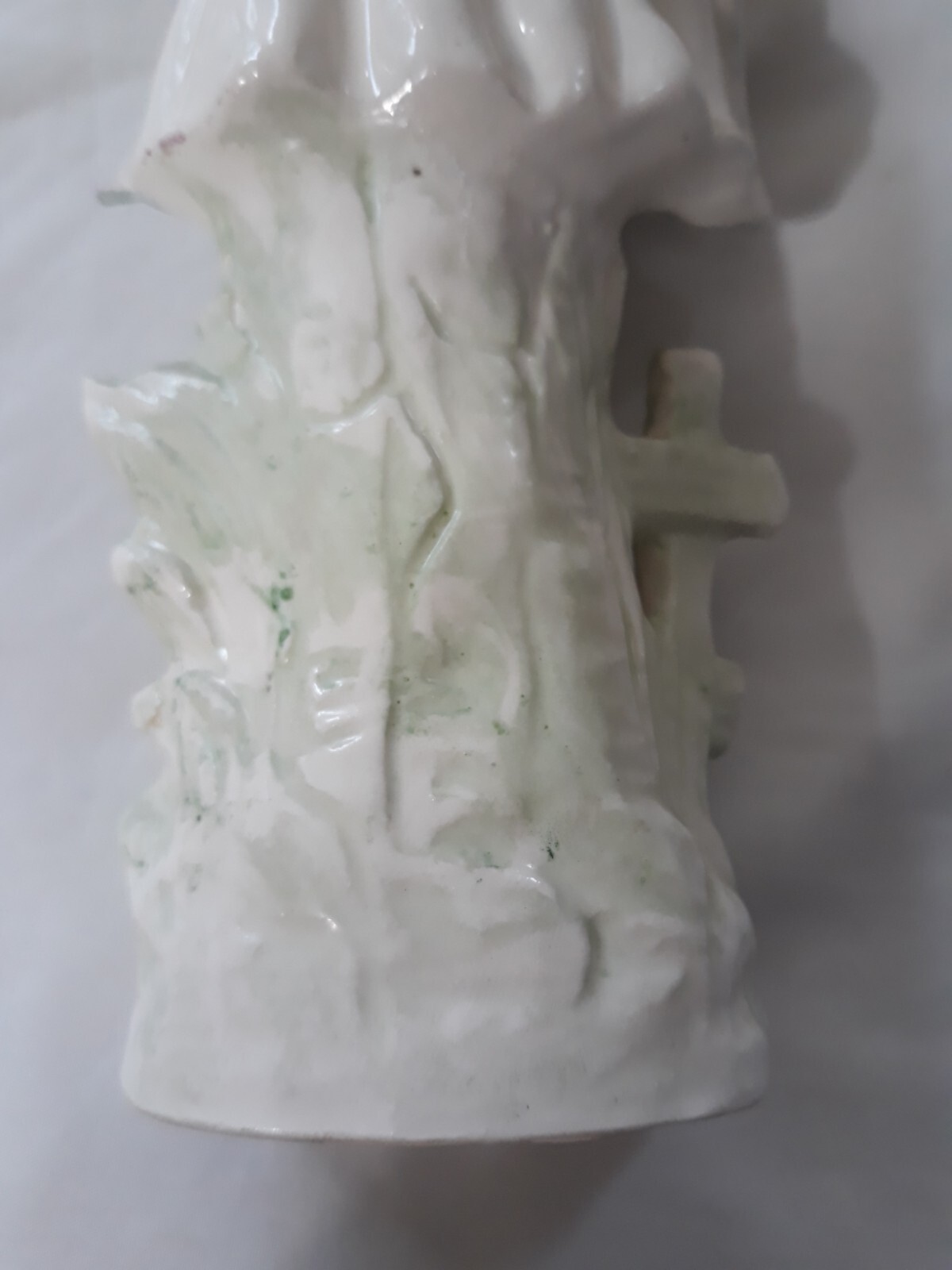 Victorian Porcelain Figurine Girl Holding Dove 9″ tall