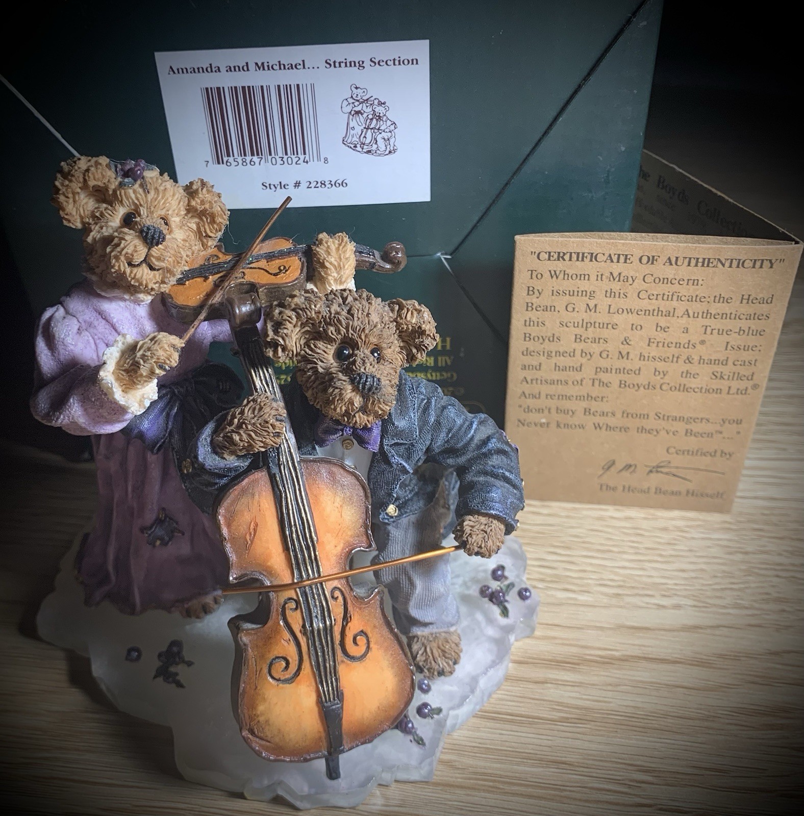 Vintage Boyds Bears “Amanda & Michael String Section” 2001 Style#228366 E4/5669