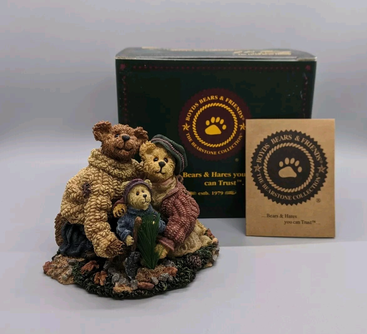 Boyds Bears “Stephanie John George The Family Tree” #228348 Fall Autumn Mom Dad