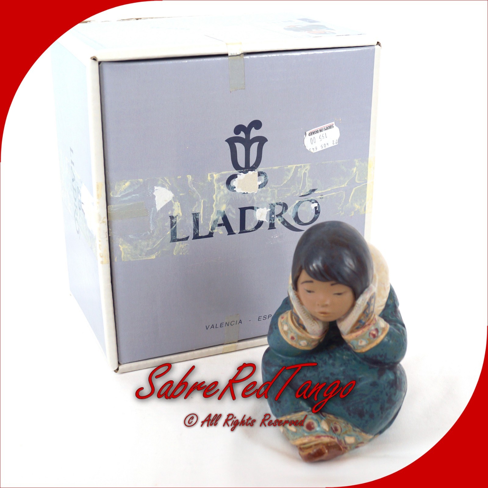LLADRO PENSIVE ESKIMO GIRL FIGURINE FRANCISCO CATALÁ #12158 WITH BOX