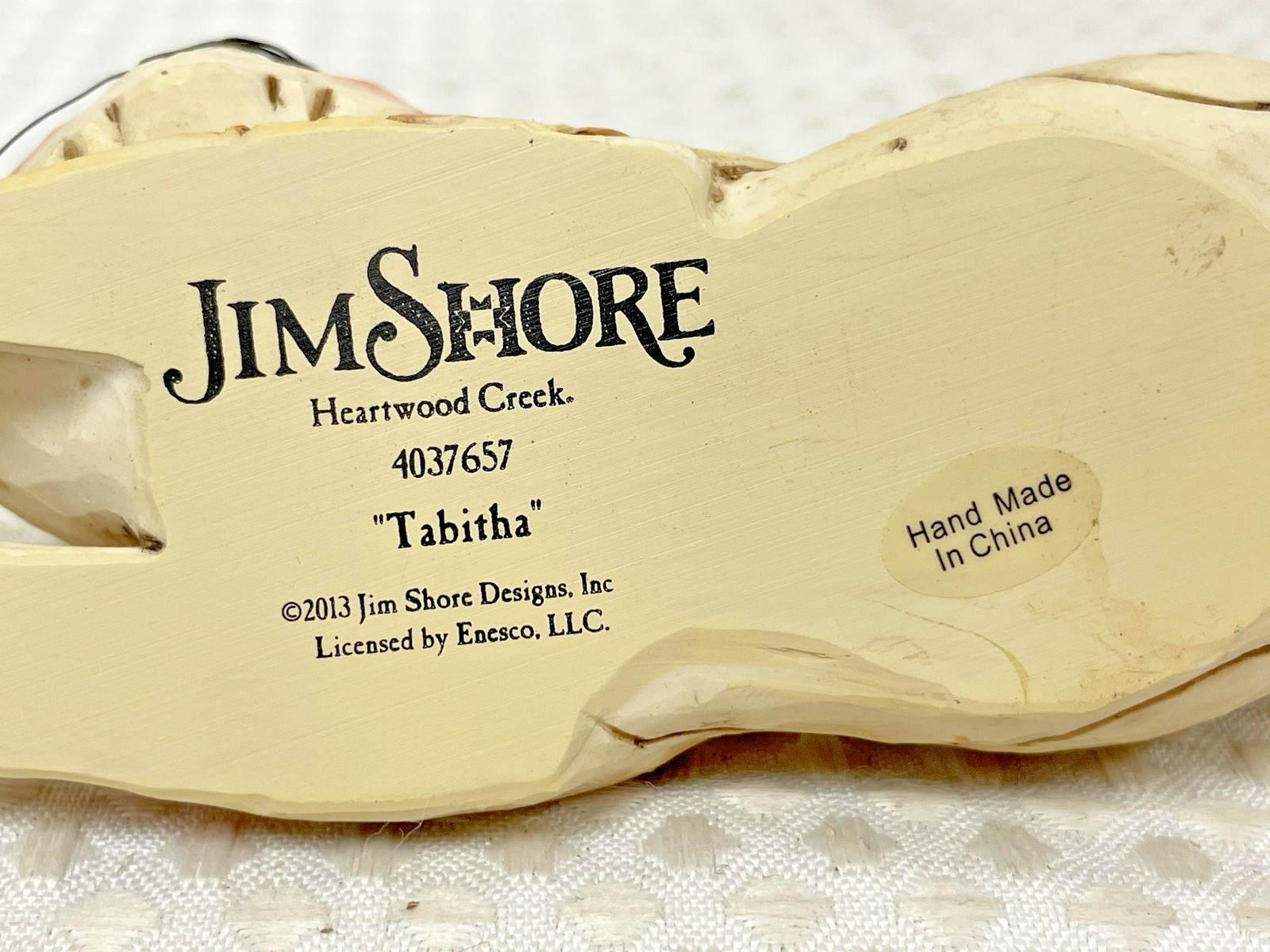 Jim Shore Heartwood Creek Tabitha Stretching Tabby Cat Figurine 4037657 Retired