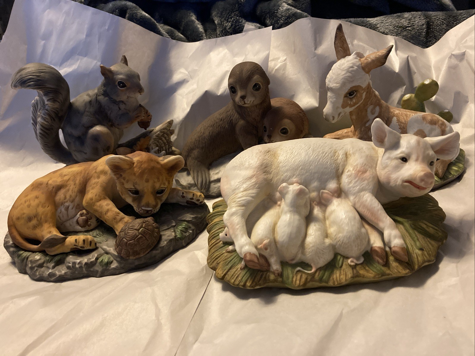 Masterpiece Porcelain By Homco Set Of 5 Figures From 1981 – 1985