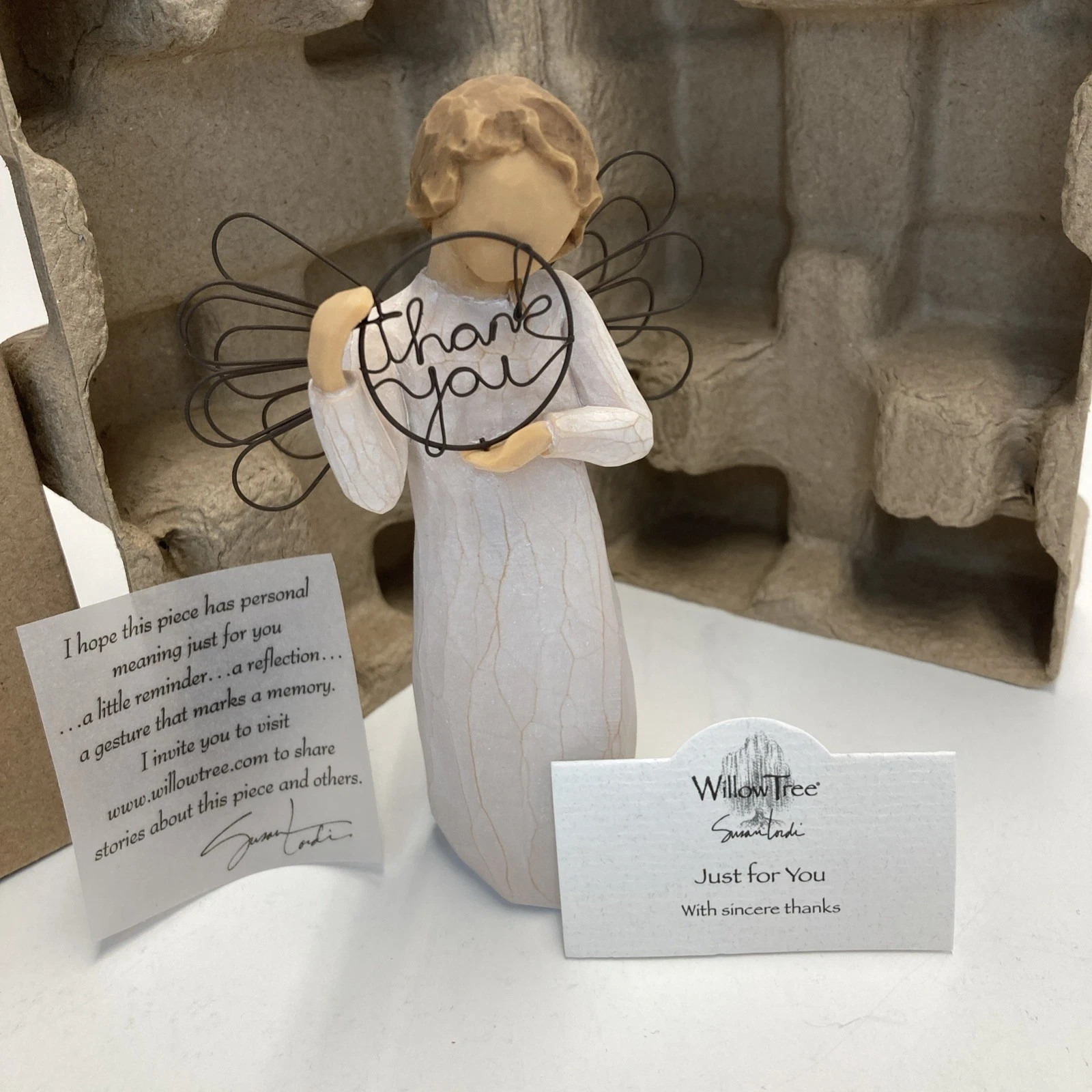 Willow Tree ‘Just for You’ Demdaco Angel 5 1/2″ Thank You Susan Lordi 2005