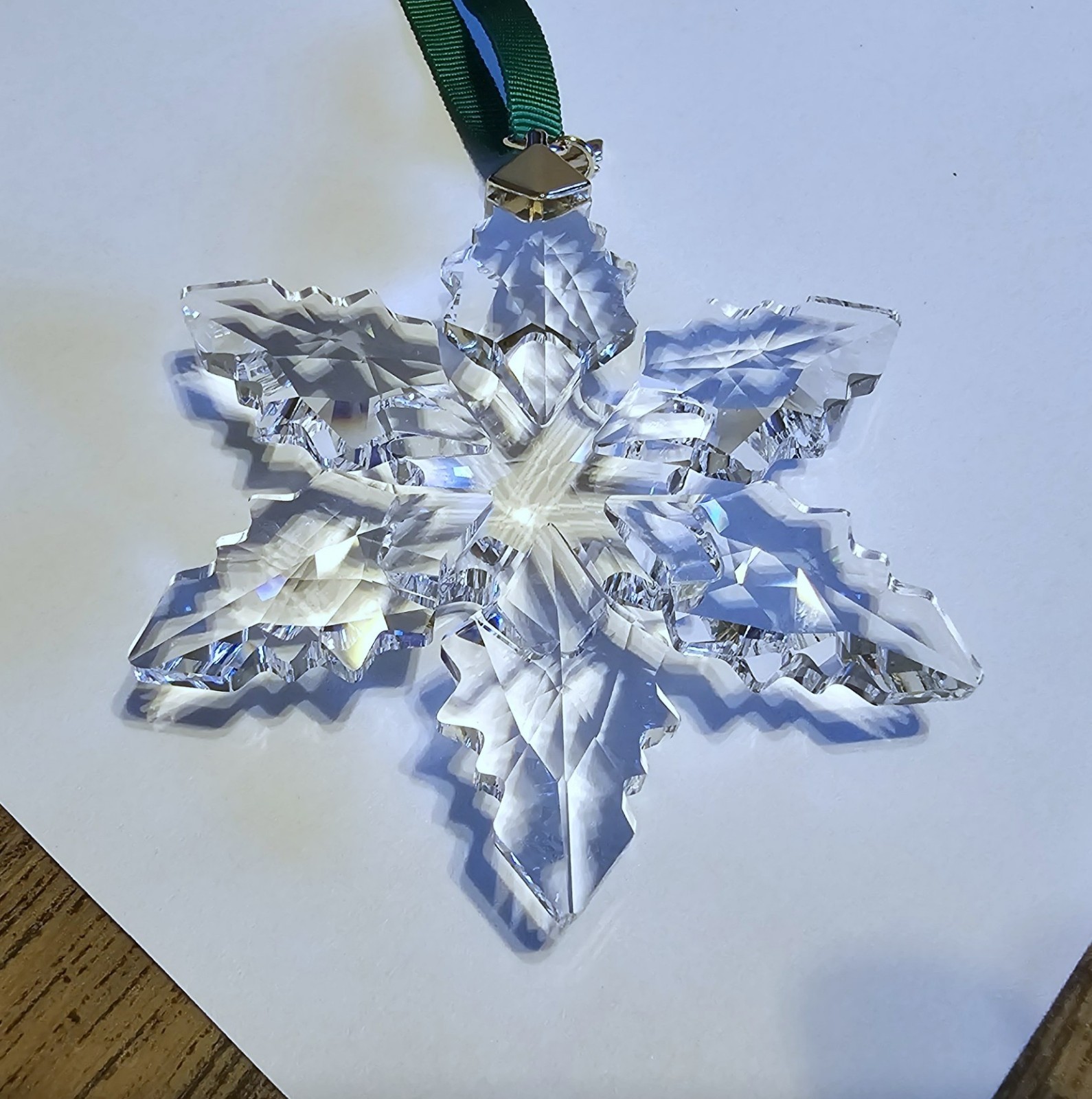 ❄️ Swarovski Crystal 2024 A.E., Large, Winter Snowflake Ornament, w/ Ribbon, NIB