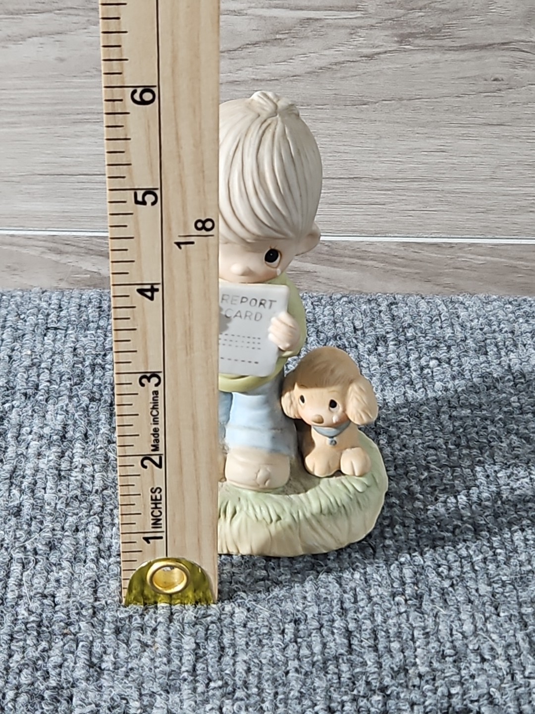 “GOD UNDERSTANDS” PRECIOUS MOMENTS 1978 FIGURINE #1379/B Retired Boy Puppy Faith