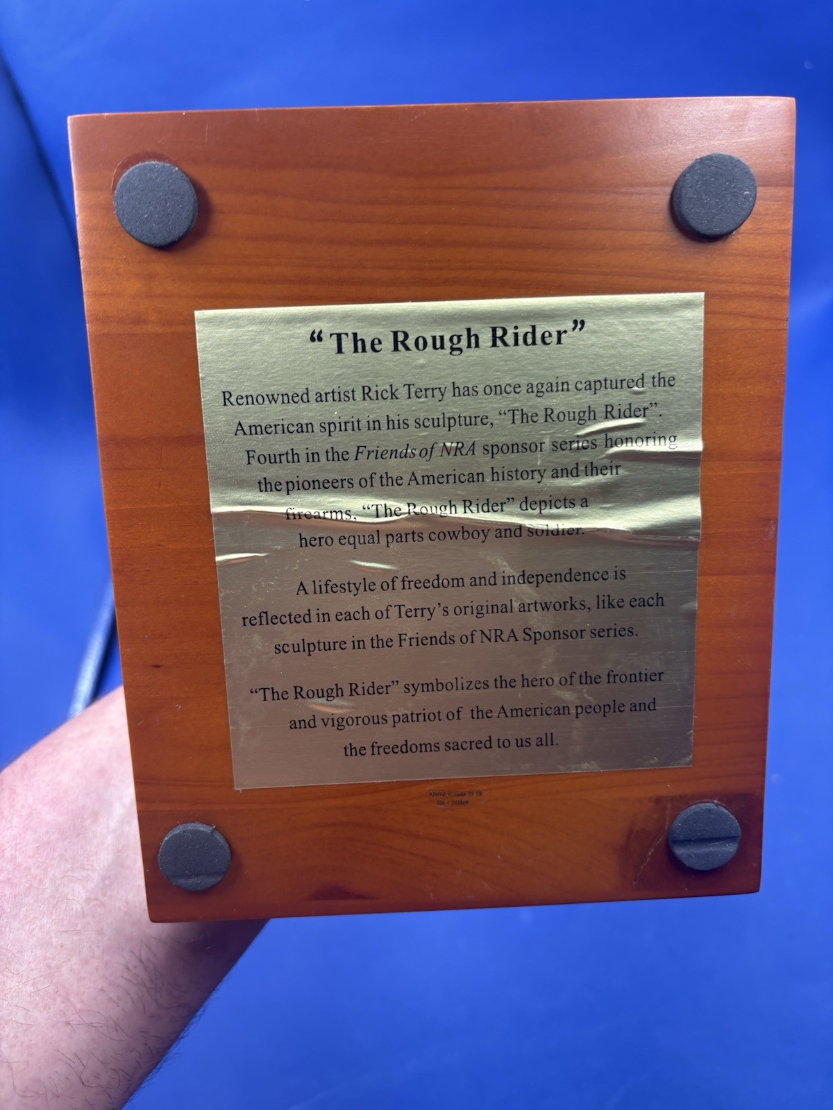 Friends Of NRA 2005 Statue The Rough Rider Remember The Maine Rick Terry # 18027