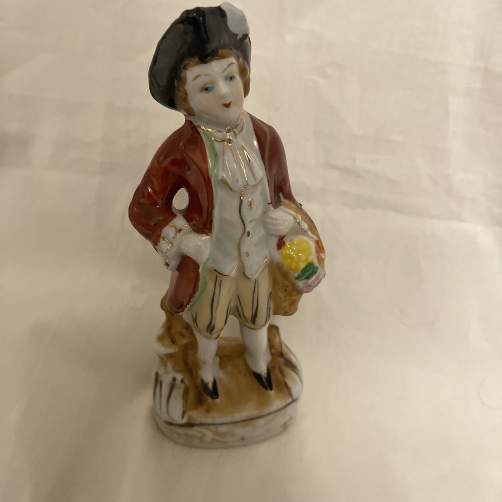 Vintage Colonial Boy Figurine made in Japan 5 1/2in tall