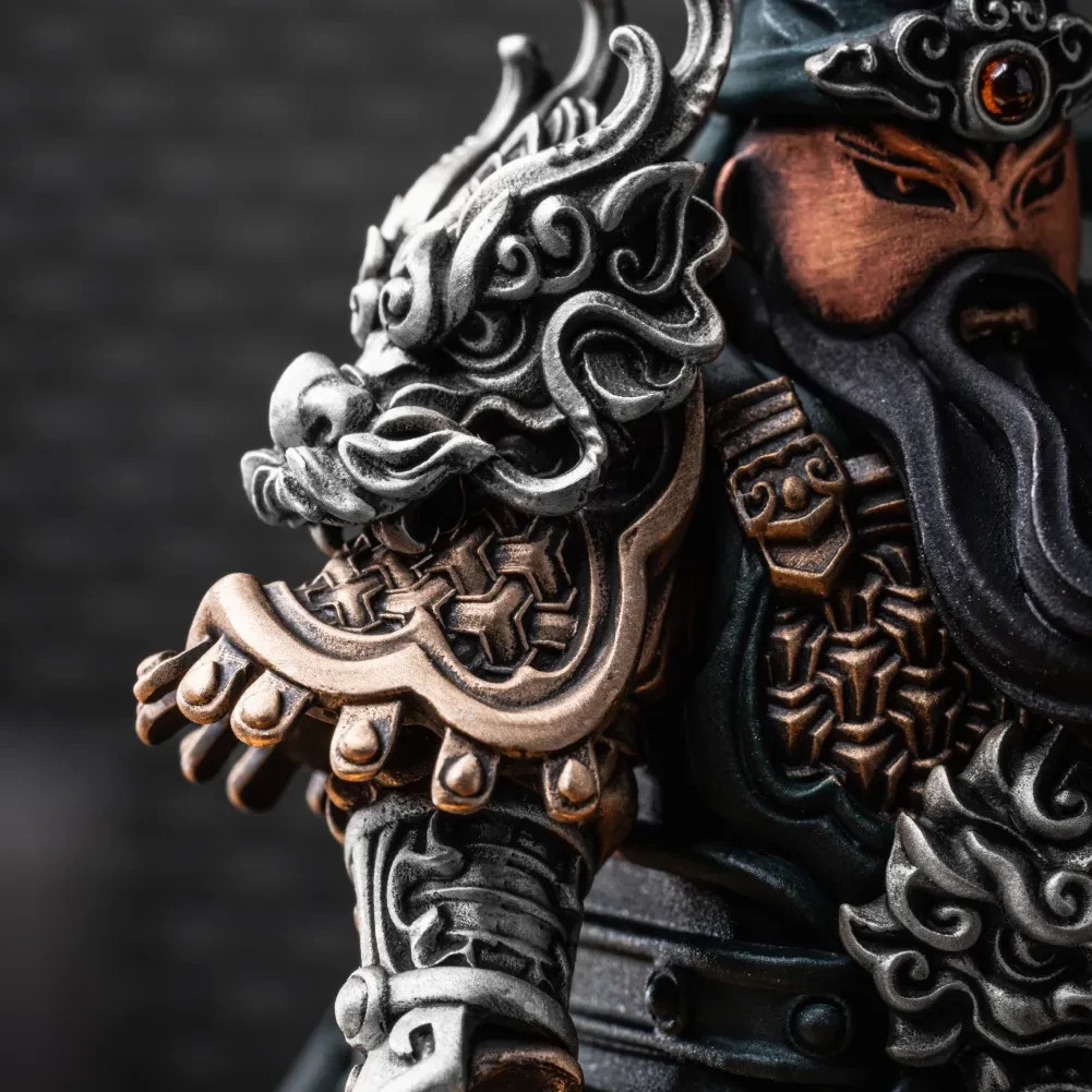 Guan Yu Figurine, Magnetic Metal Statue