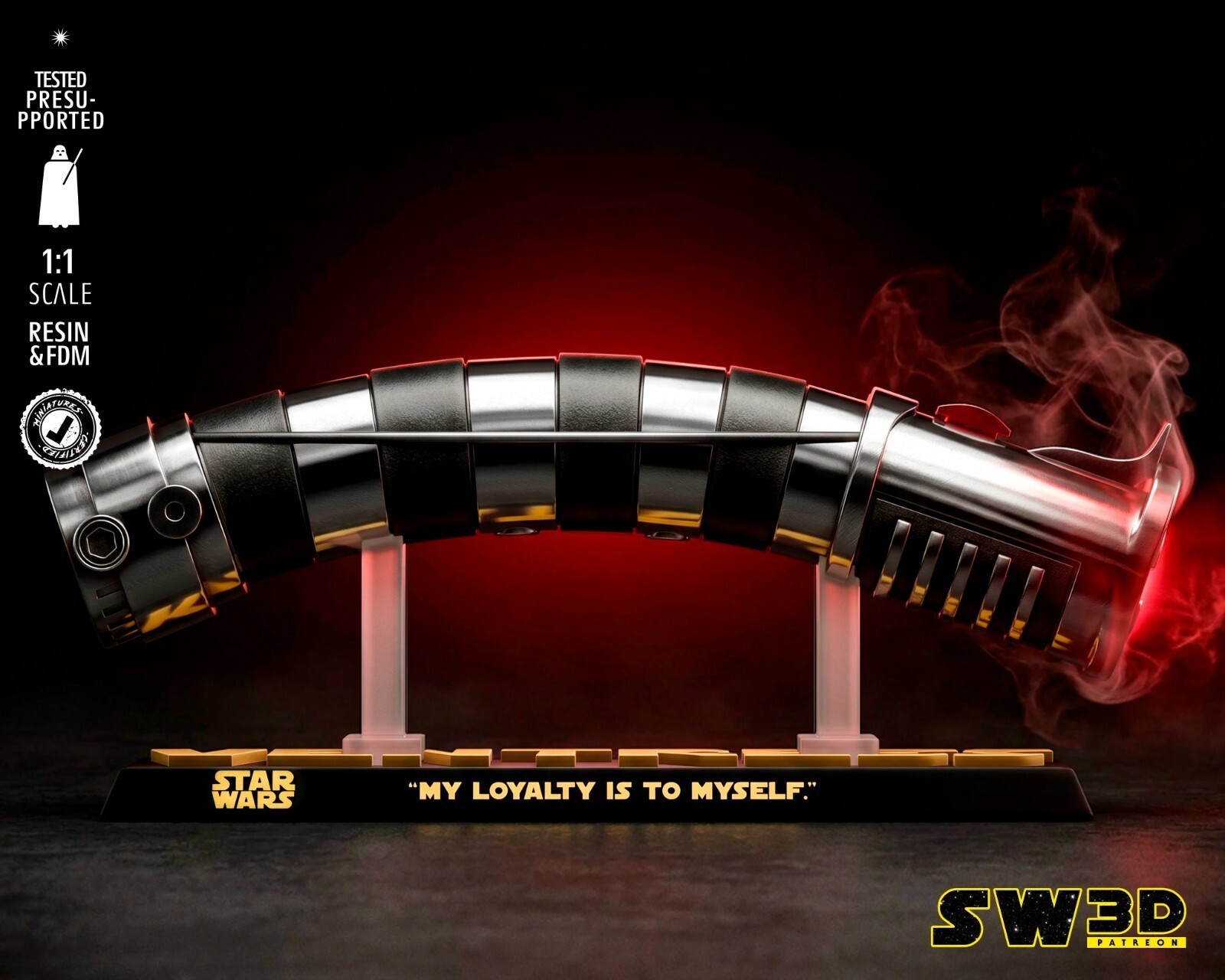 1:8 Asajj Ventress Lightsaber Star Wars Fan Art UNPAINTED Garage Kit