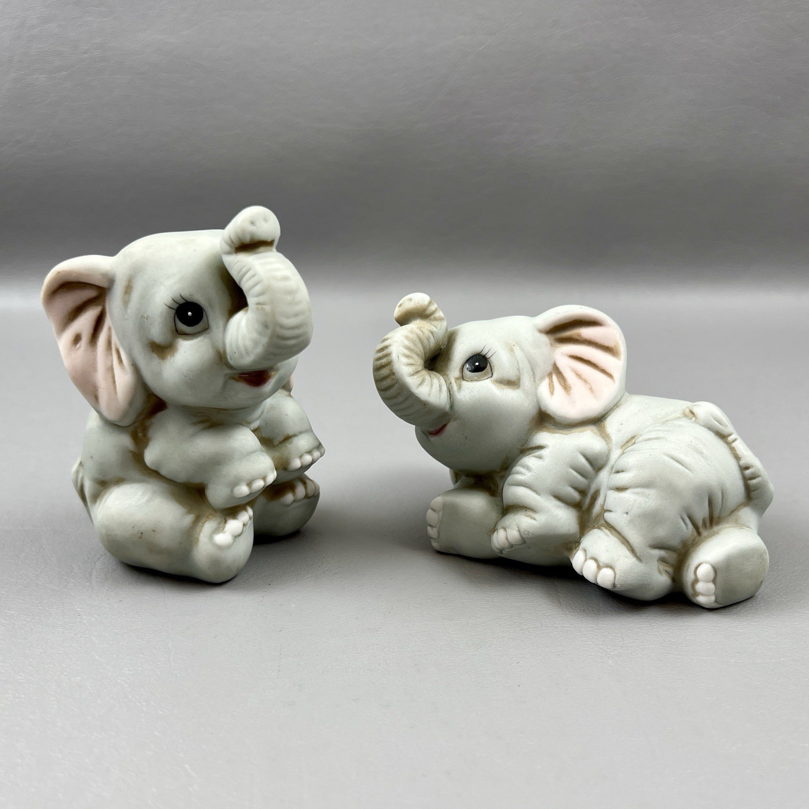 Vintage HOMCO 3.5″ Baby Elephant Ceramic #1400 Figurines Philippines Collectible