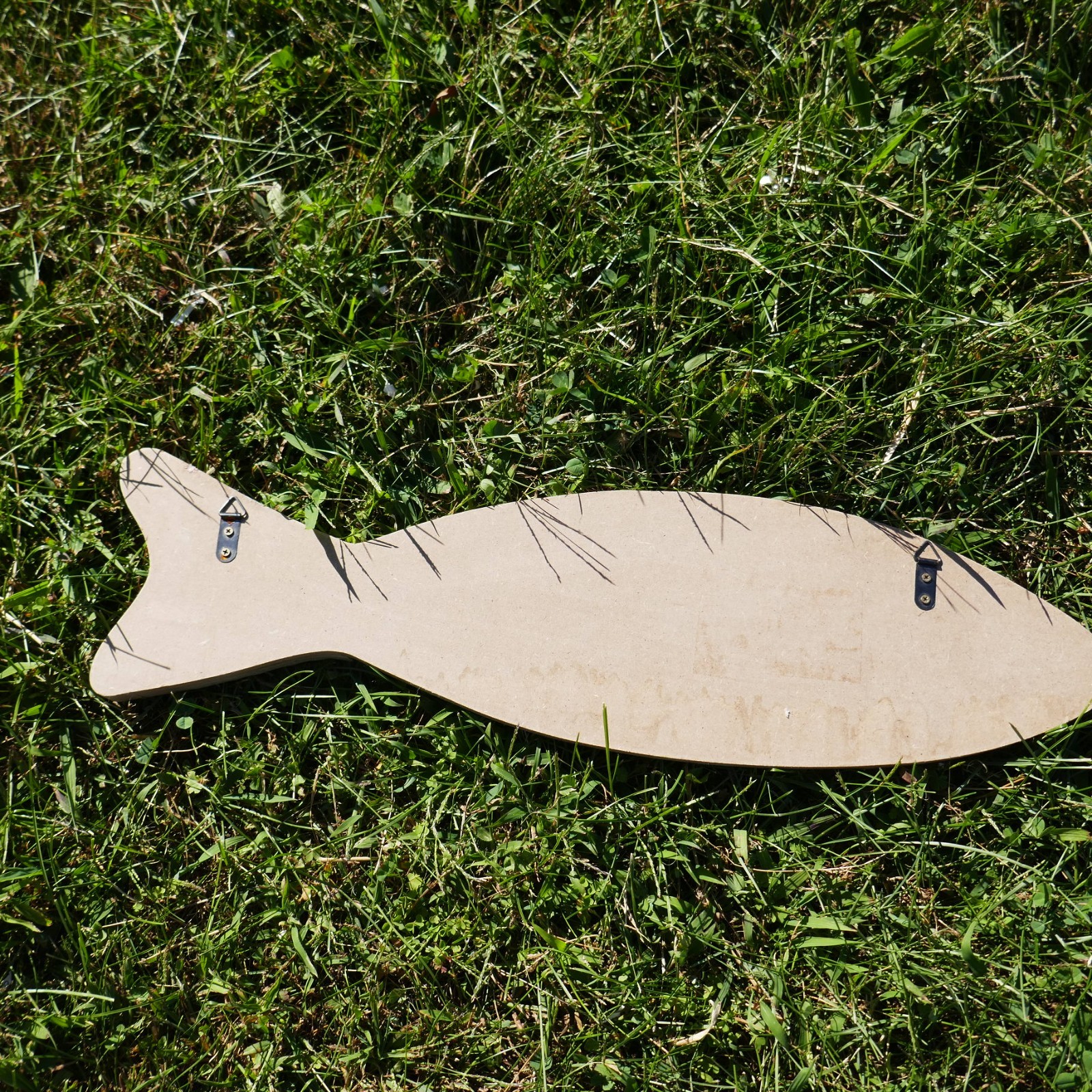 Colorful Nautical 21″ Wooden Fish Beach House Decor Distressed Blue Green White