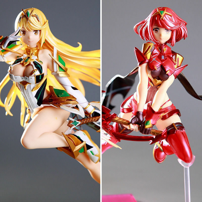 27cm Xenoblade Chronicles 2 Mythra Pyra PVC Action Figure Anime Statue Doll Toy
