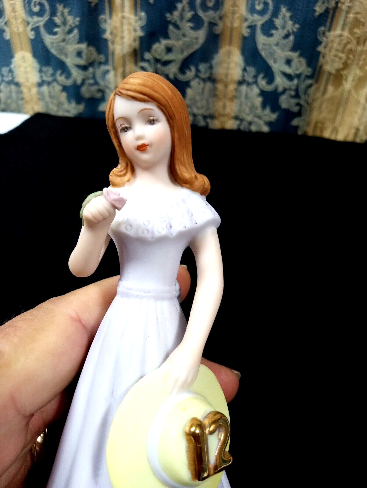 Vintage Enesco Growing Up Birthday Girl Age 12 Figurine Sri Lanka 1982