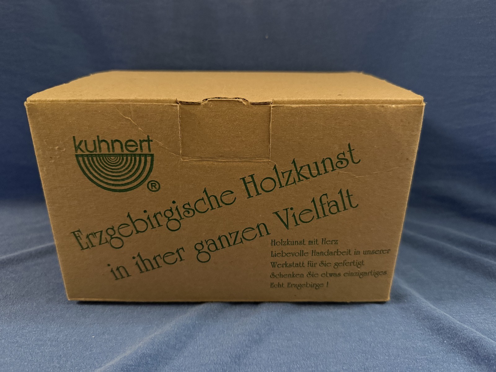 Vintage KUHNERT Erzgebirge Wood Art Germany – Empty Box Only w/ Catalog Insert