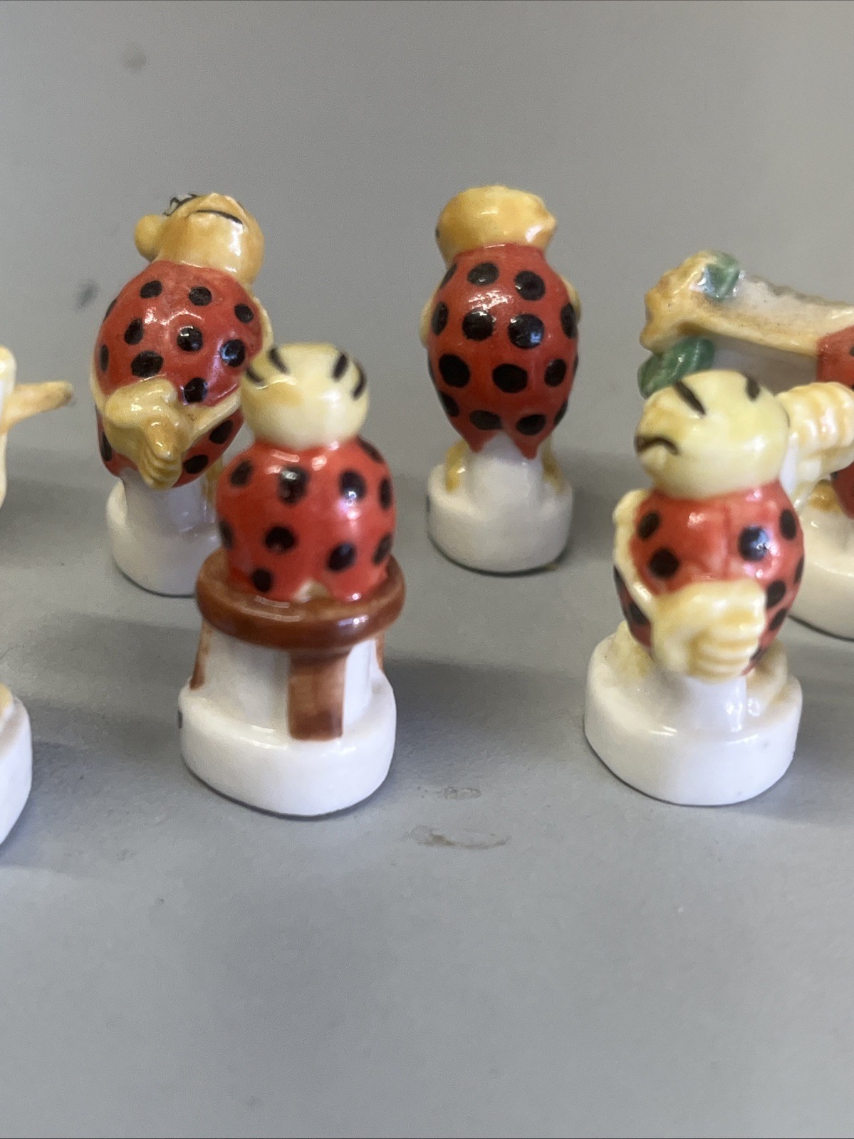 Vintage La Coccinelle DE Gotlib Ladybugs 11 Figures 1 1/4 Inch Tall