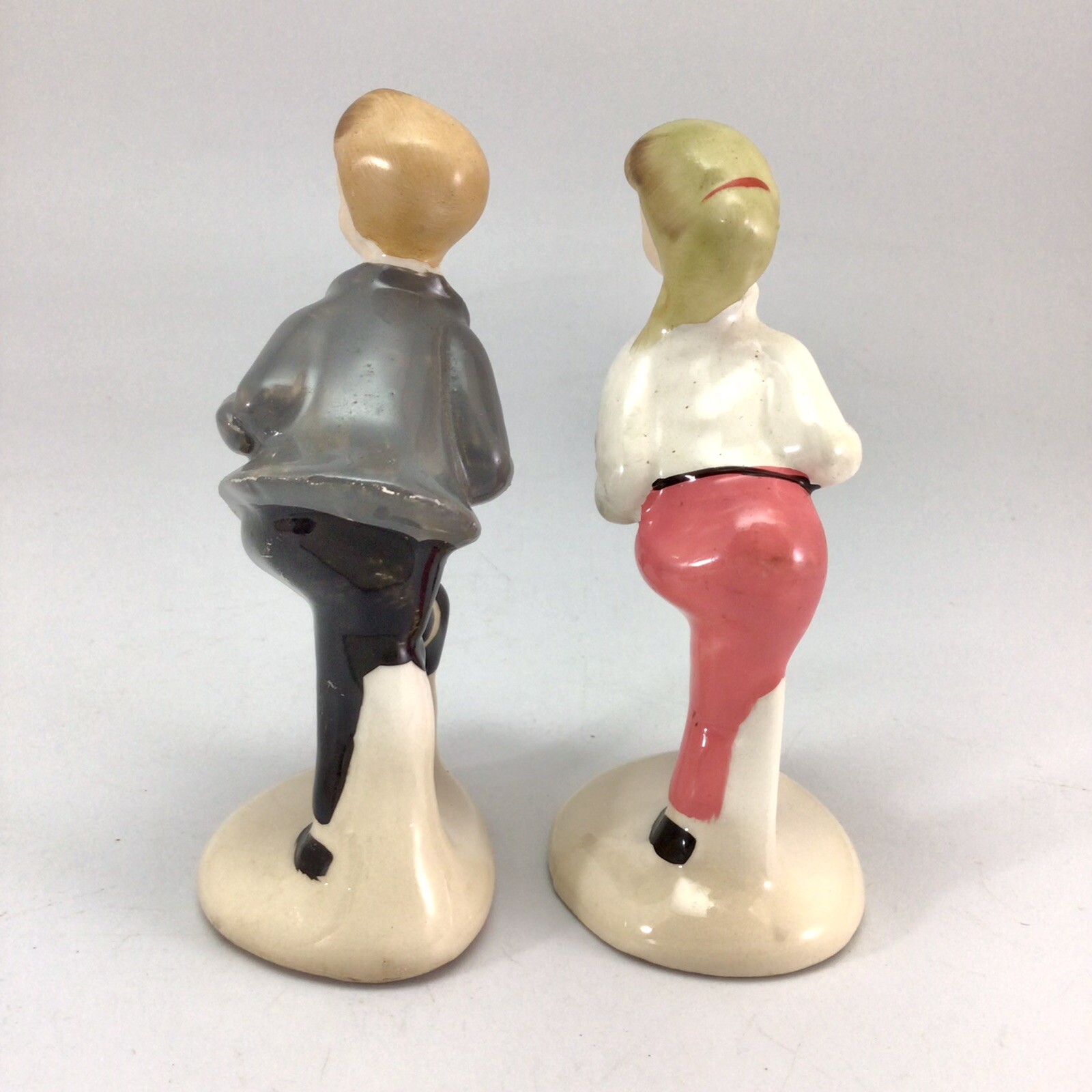 Vintage Sock Hop Dance Figurines J. L. Co. Teens Dancing 4″ Teenagers Japan