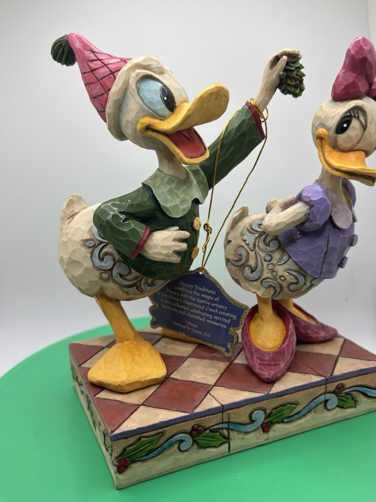 Vintage Jim Shore Donald & Daisy Under The Mistletoe Disney Traditions