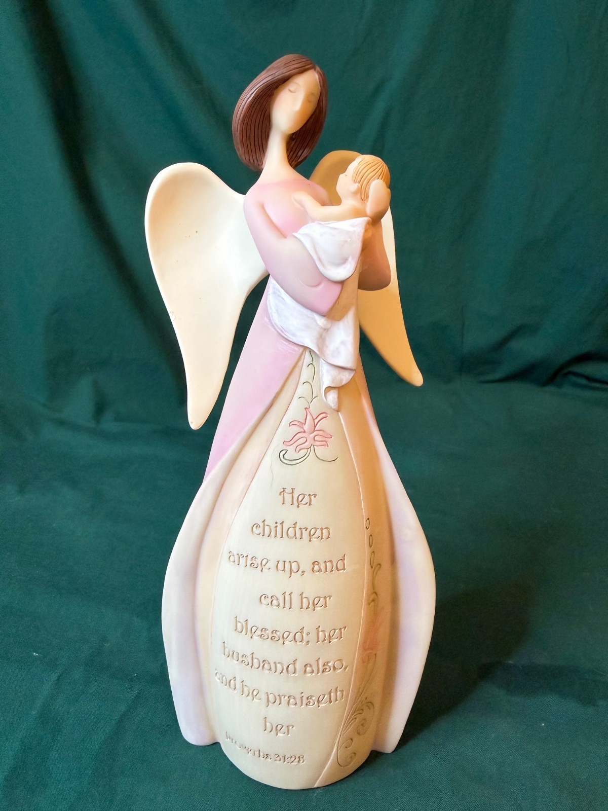 Mother Angel stone resin figurine “Rf”