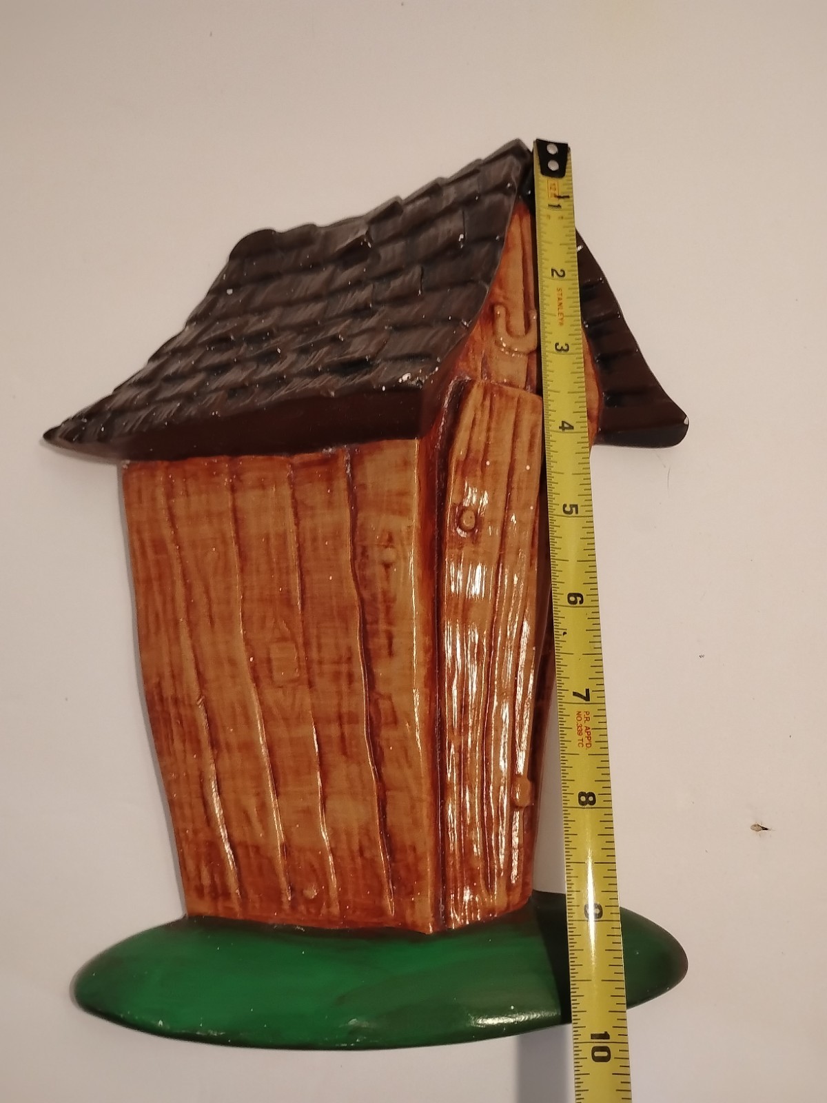 70s Outhouse Chalk ware Wall Hanging Horseshoe Good Luck Arnels Bathroom Decor