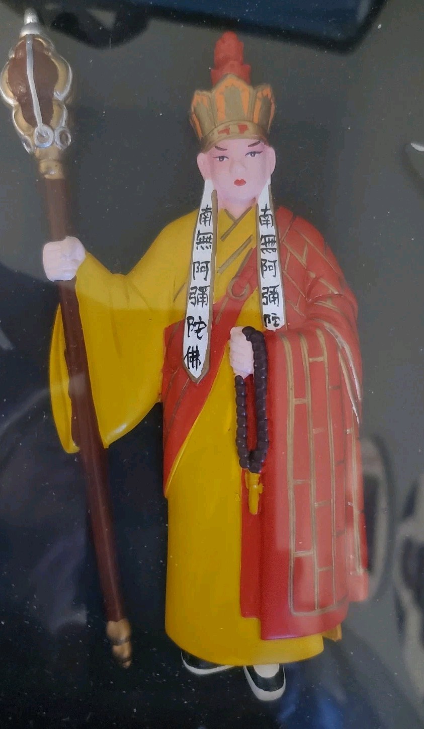 Huishan Clay Figures In Shadow Box Monkey King, Piggy, Tang Priest, Sandy