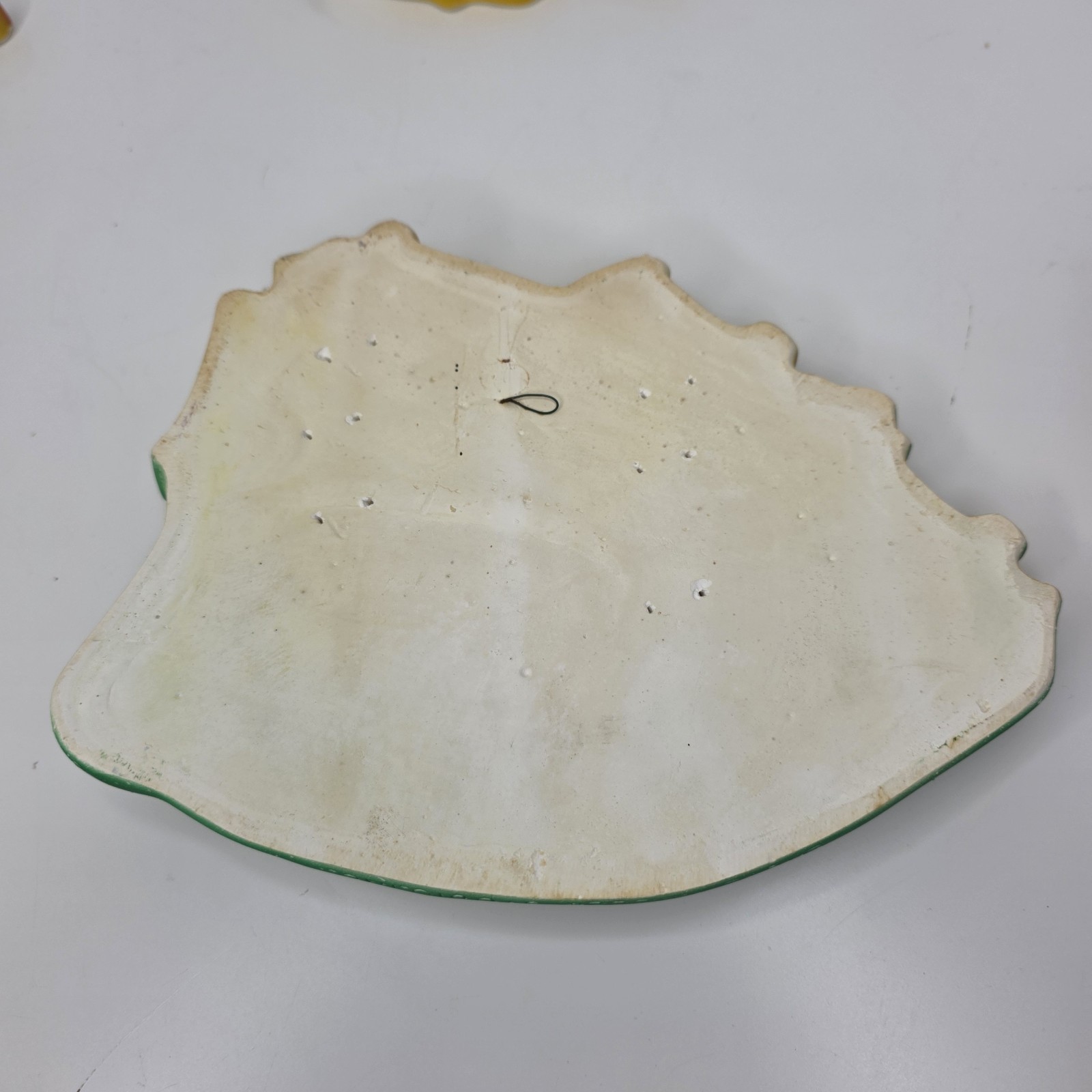 Vtg Miller Studio 3 Fish & Treasure Box Chalkware Wall Decor 1972 Green Yellow
