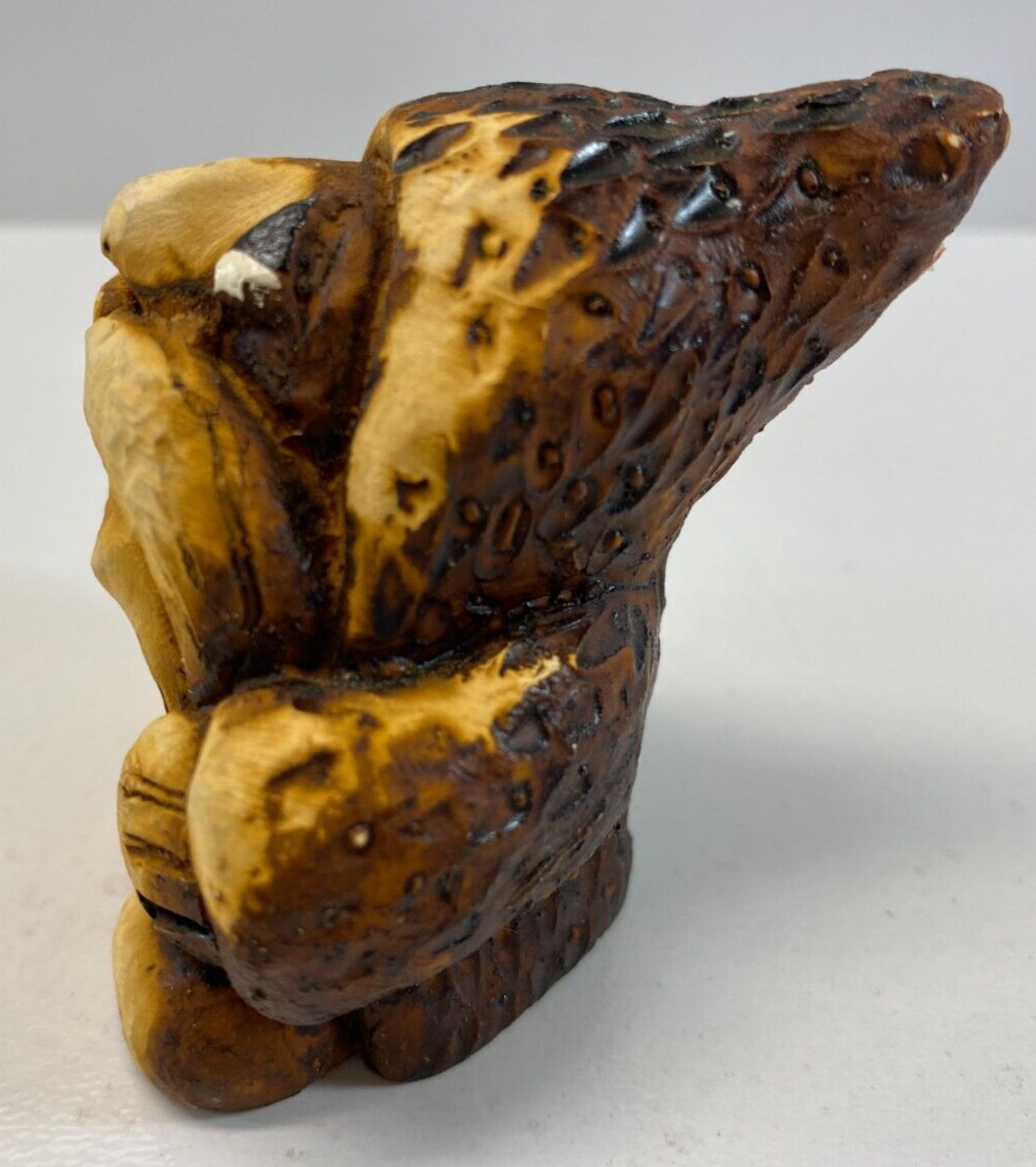 Vintage 2.25 in Carved Wooden Gnome