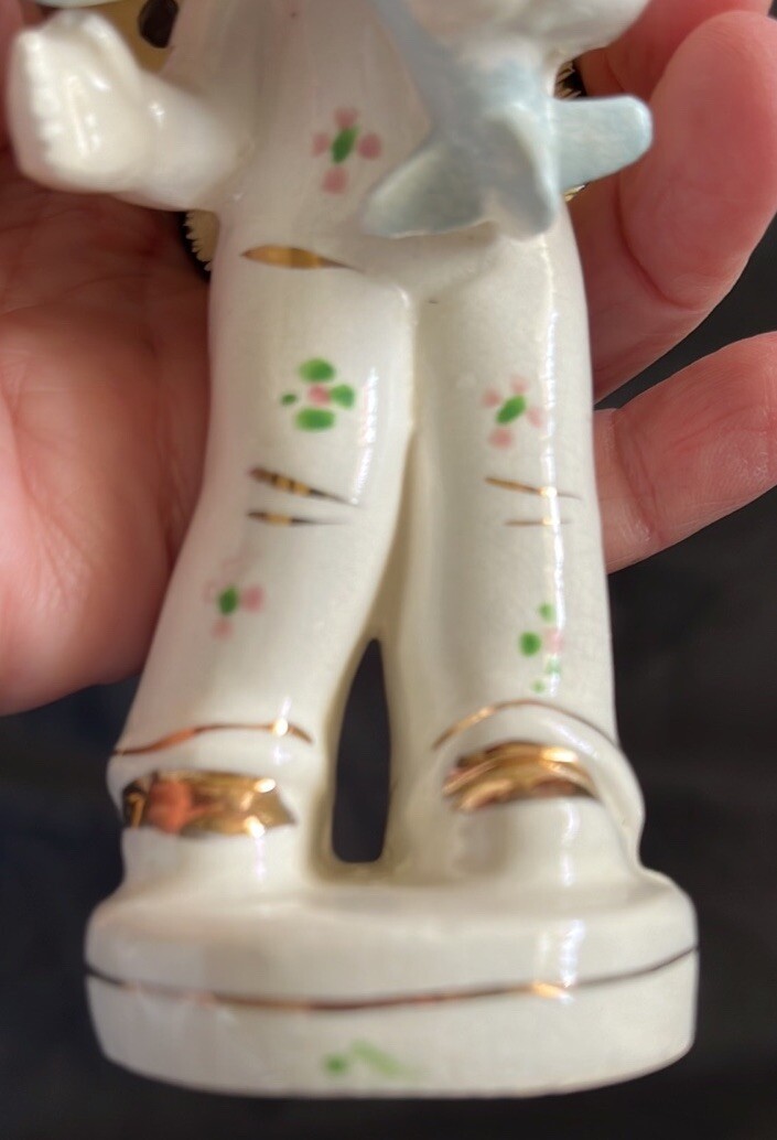 Vtg 50s/60s NAPCO(?) Boy Angel W/BUTTERFLY WINGS~Holding Toy Airplane~RARE