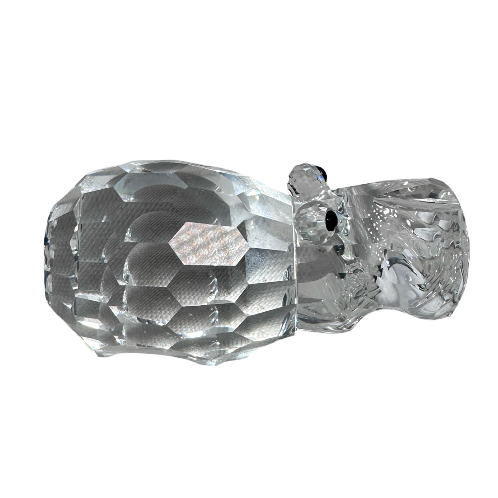 Swarovski Silver Crystal Hippo Figurine Rare Encounters Max Schreck Clear