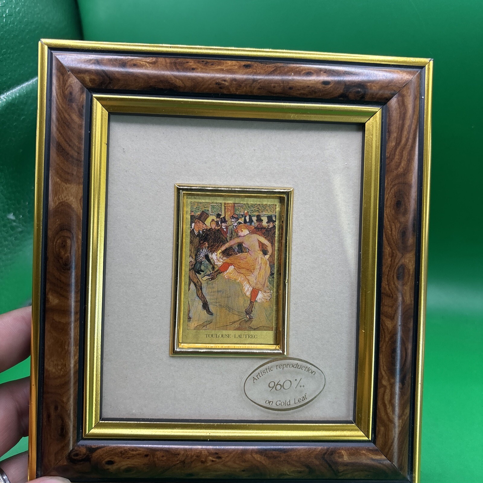 Framed 23 Karat Gold Plate Leaf Artistic Reproduction Made In Italy